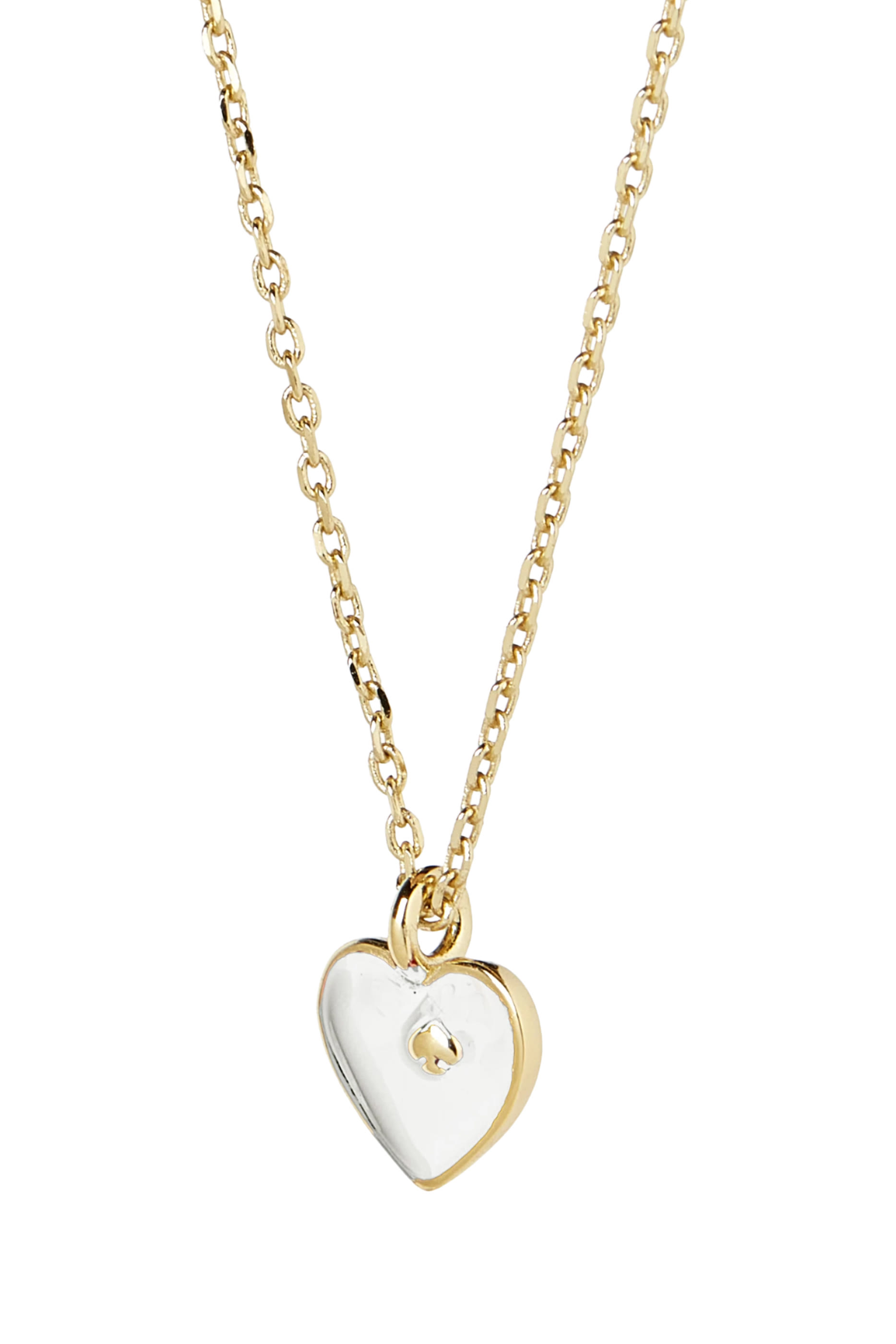 Heart and Spade Pendant Necklace, Enamel
