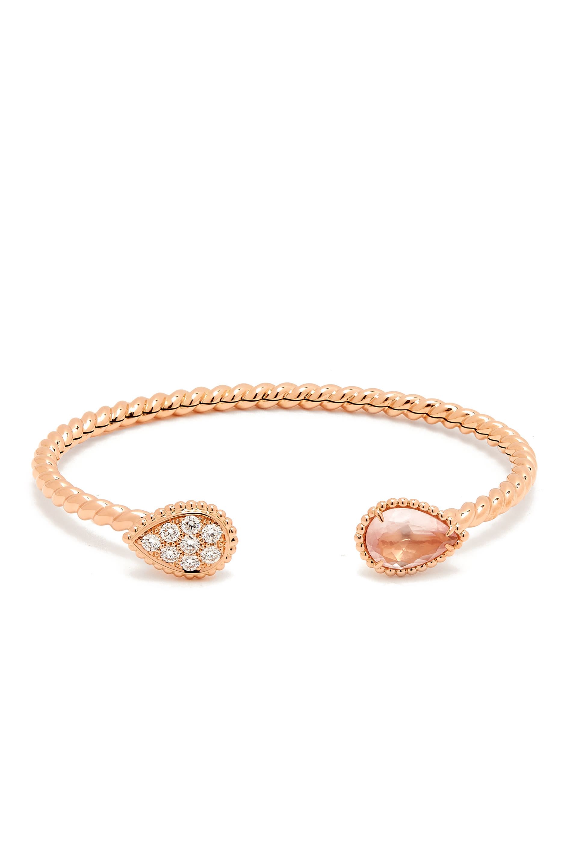 Serpent Boheme Motif Bracelet, 18k Pink Gold, Quartz  Diamonds