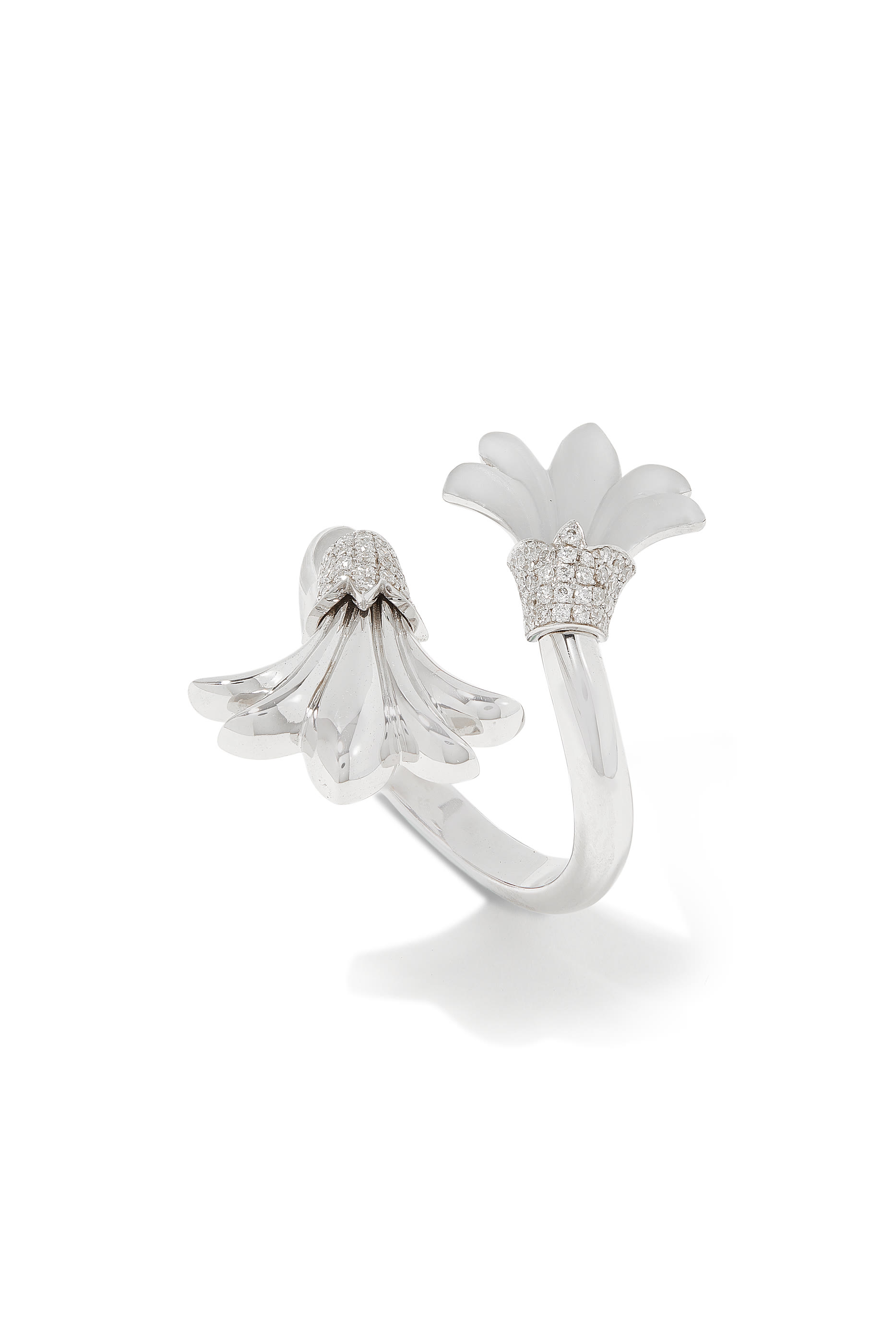  Psychedeliah On A Vine Ring, 18K White Gold  Diamonds 