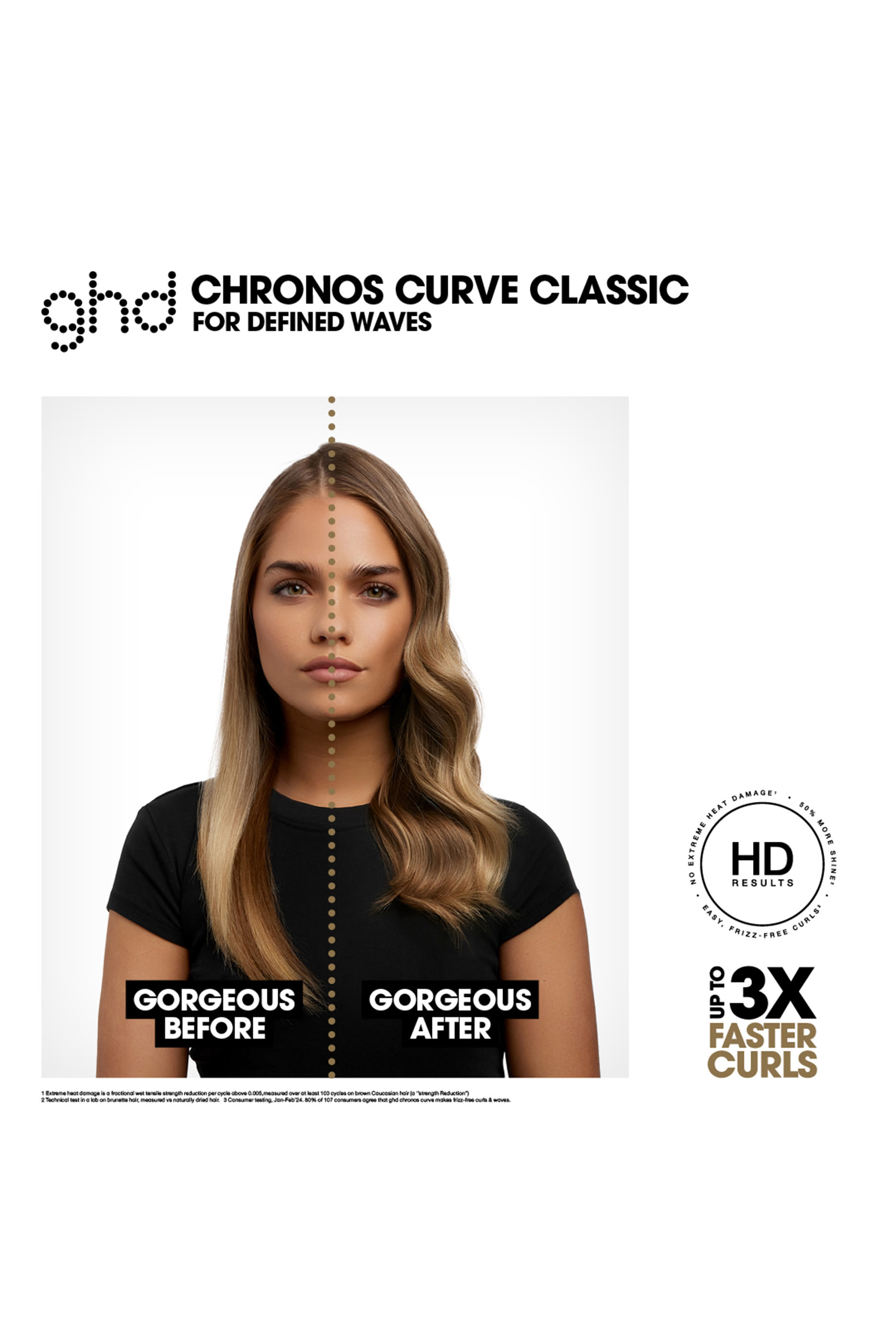  Chronos Curve Classic Tong, 26mm Barrel, For Defined Waves