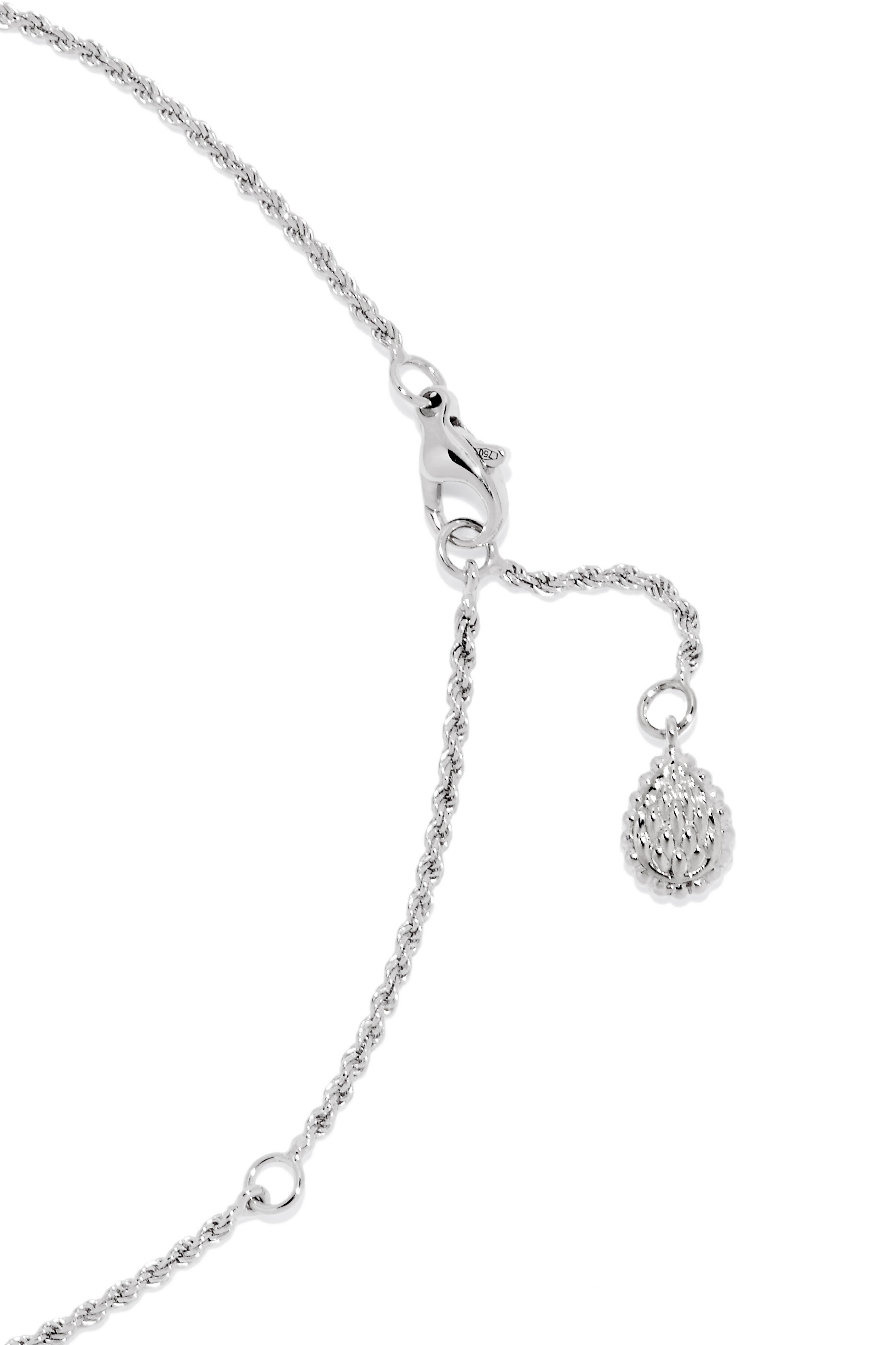 Serpent Boh&egrave;me Pendant, 18k White Gold  Pav&eacute; Diamonds