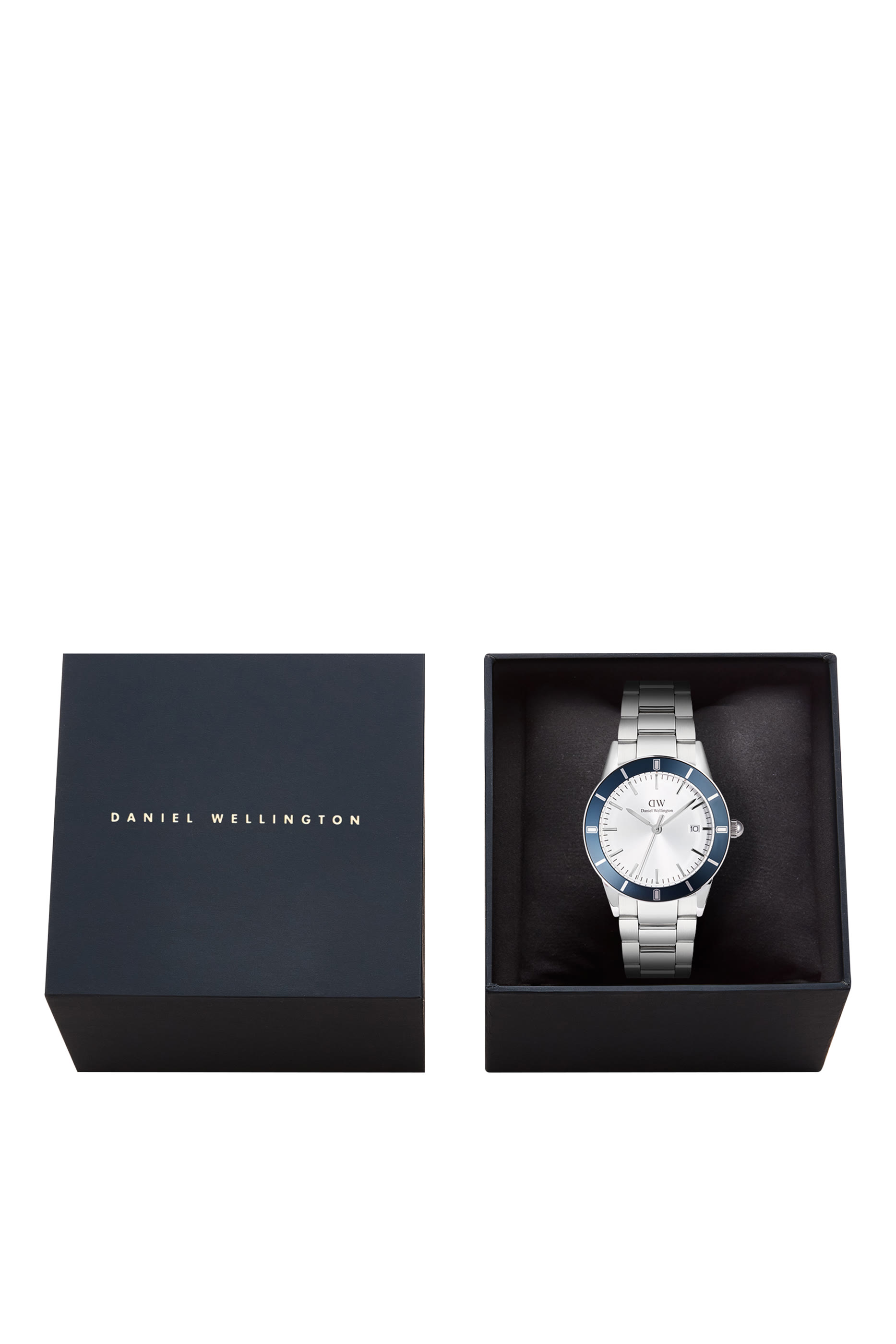 Iconic Paradigma Link Blue Bezel Watch, 40mm