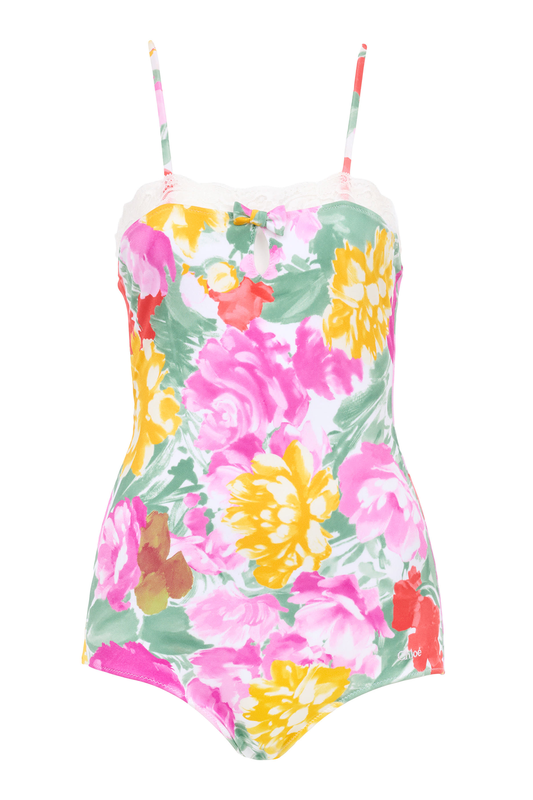 Garden-Print Bodysuit