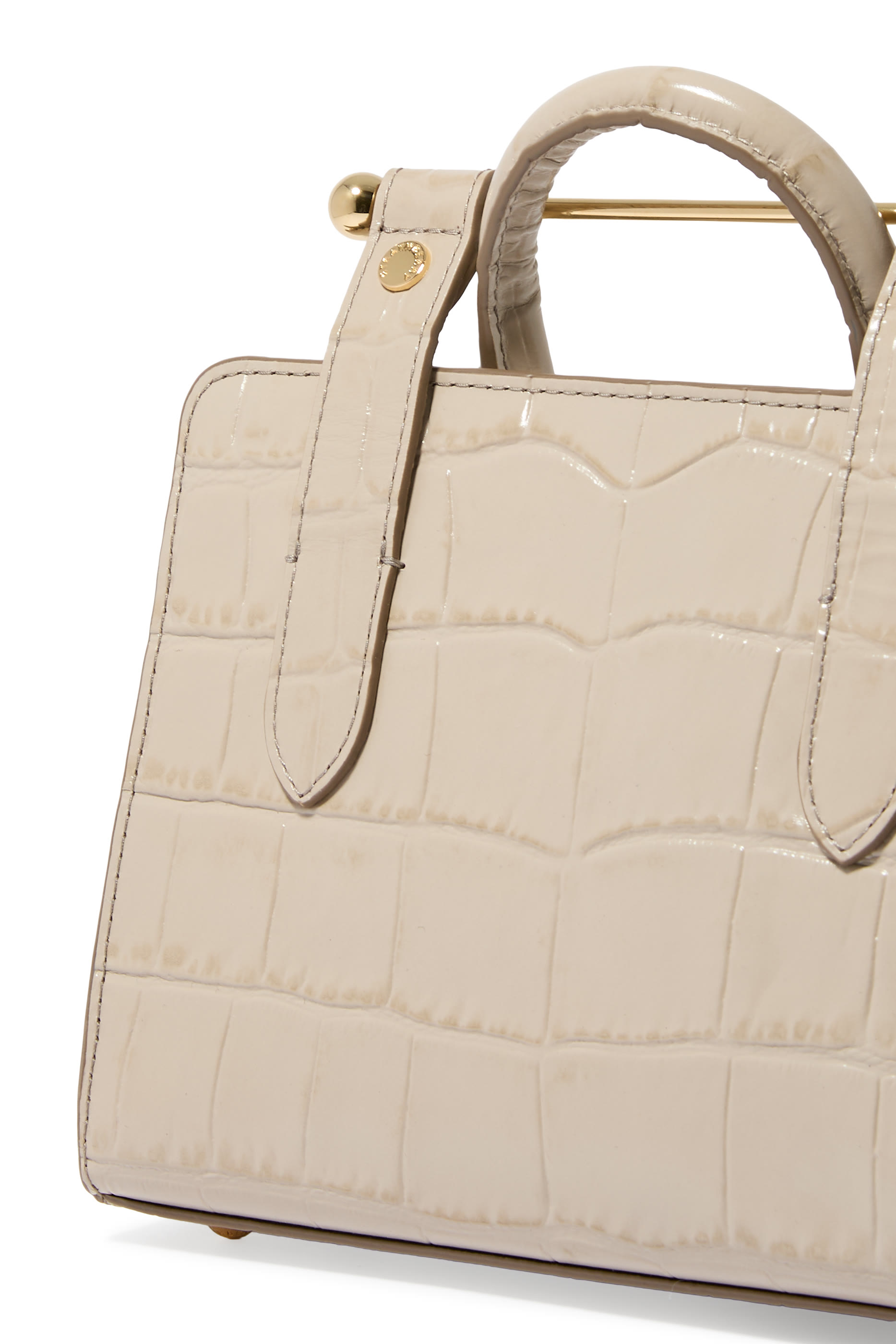 Croc-Embossed Nano Tote Bag