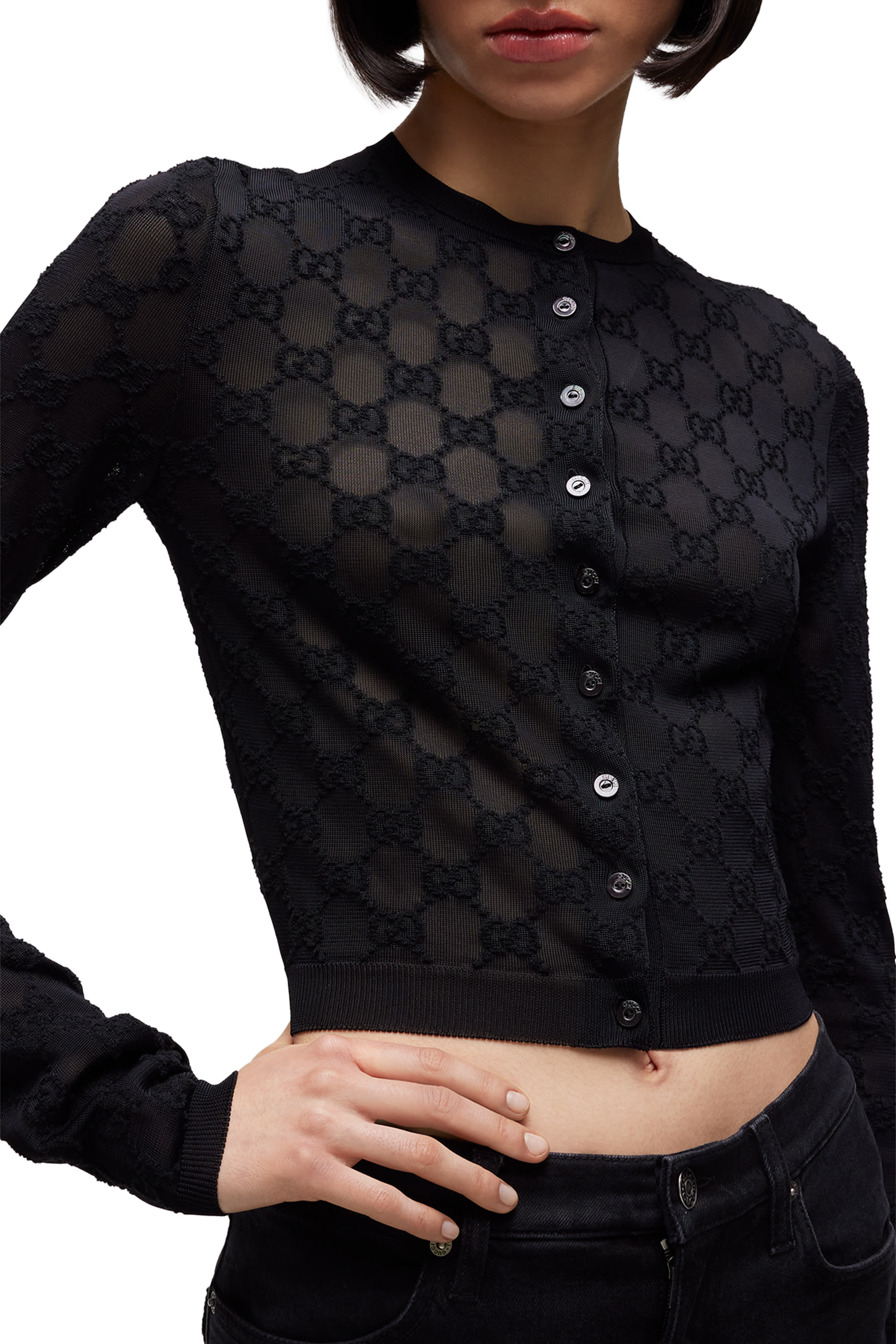 GG Embroidery Cardigan