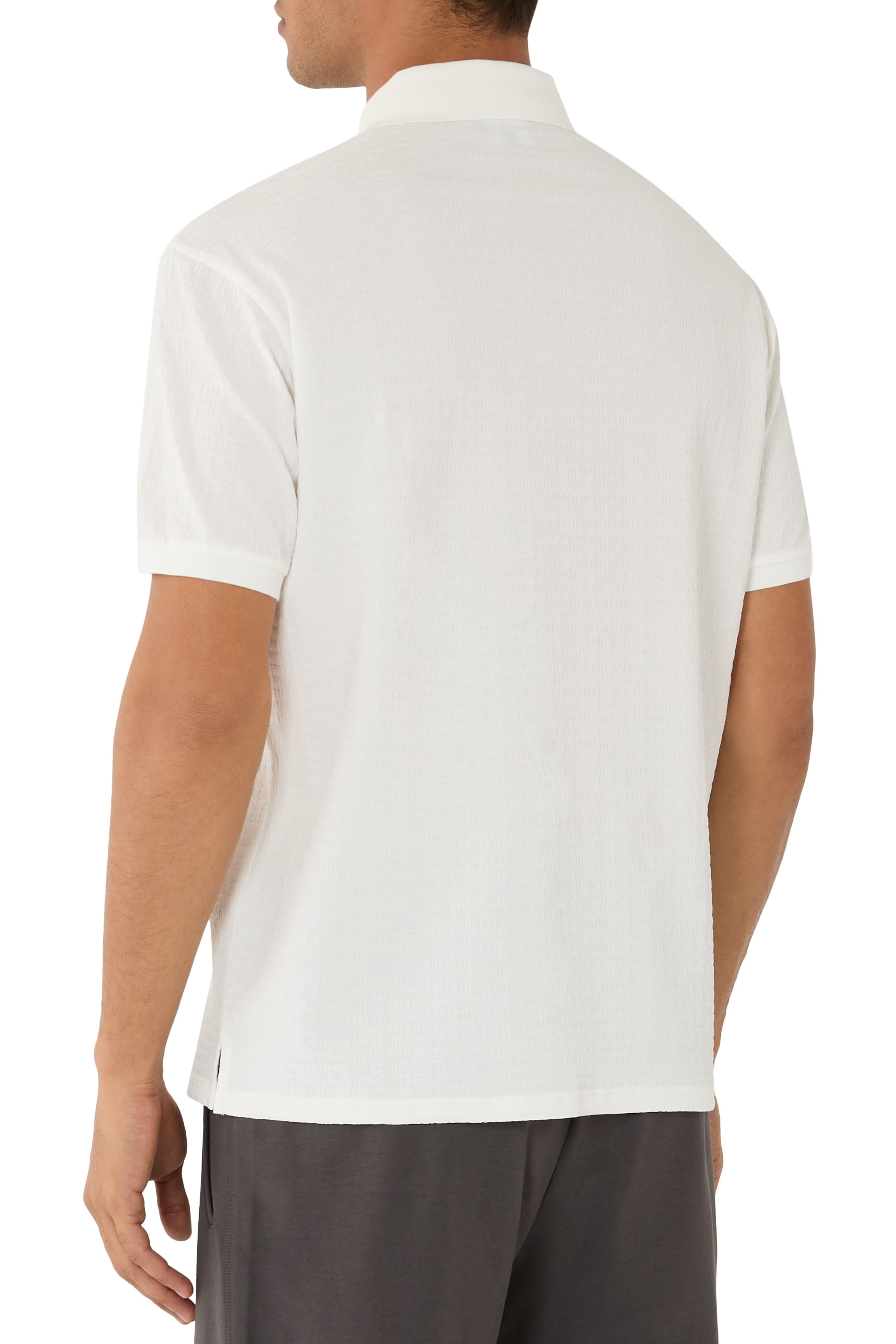 Micro EA Text Logo Polo Shirt
