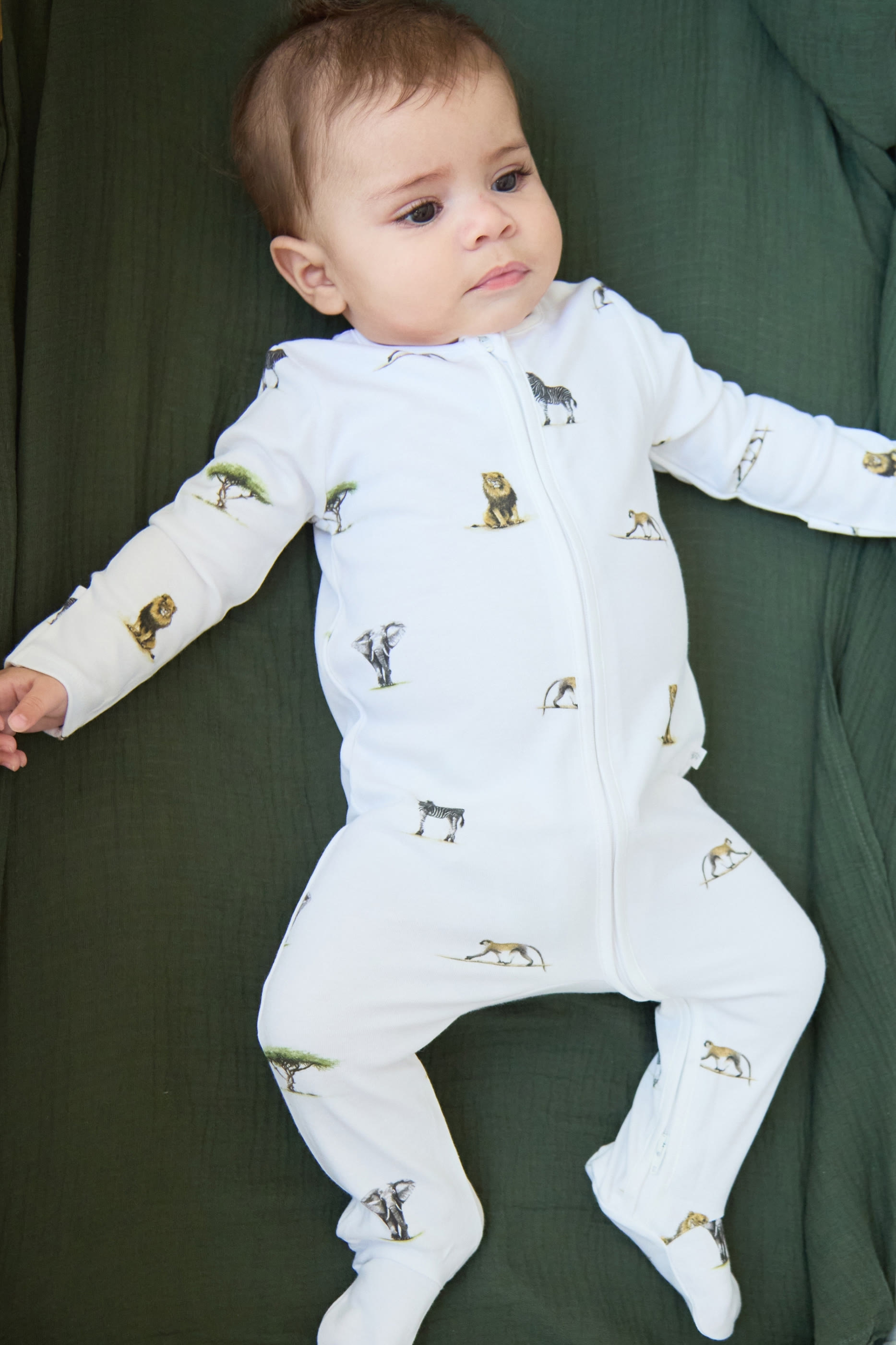 Kids  Safari Print Sleepsuit 