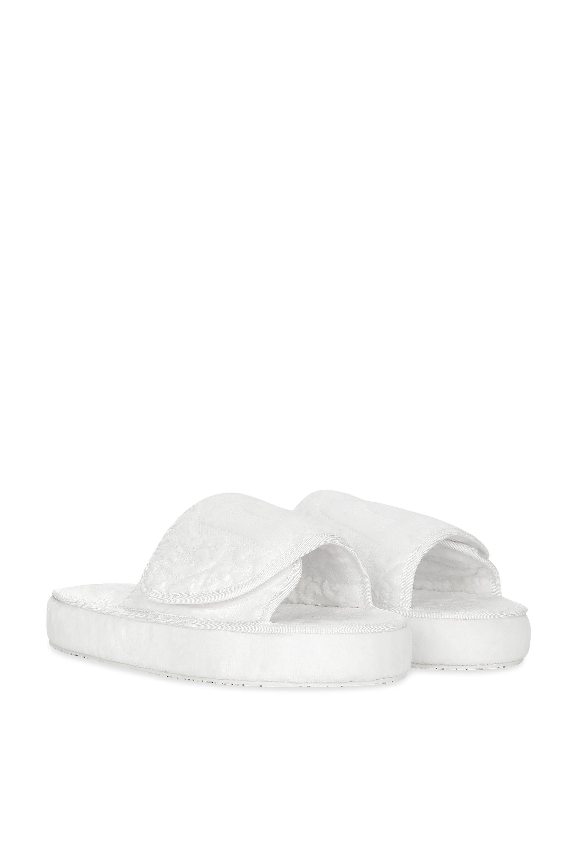 Jacquard Terry Cotton Plateau Slippers