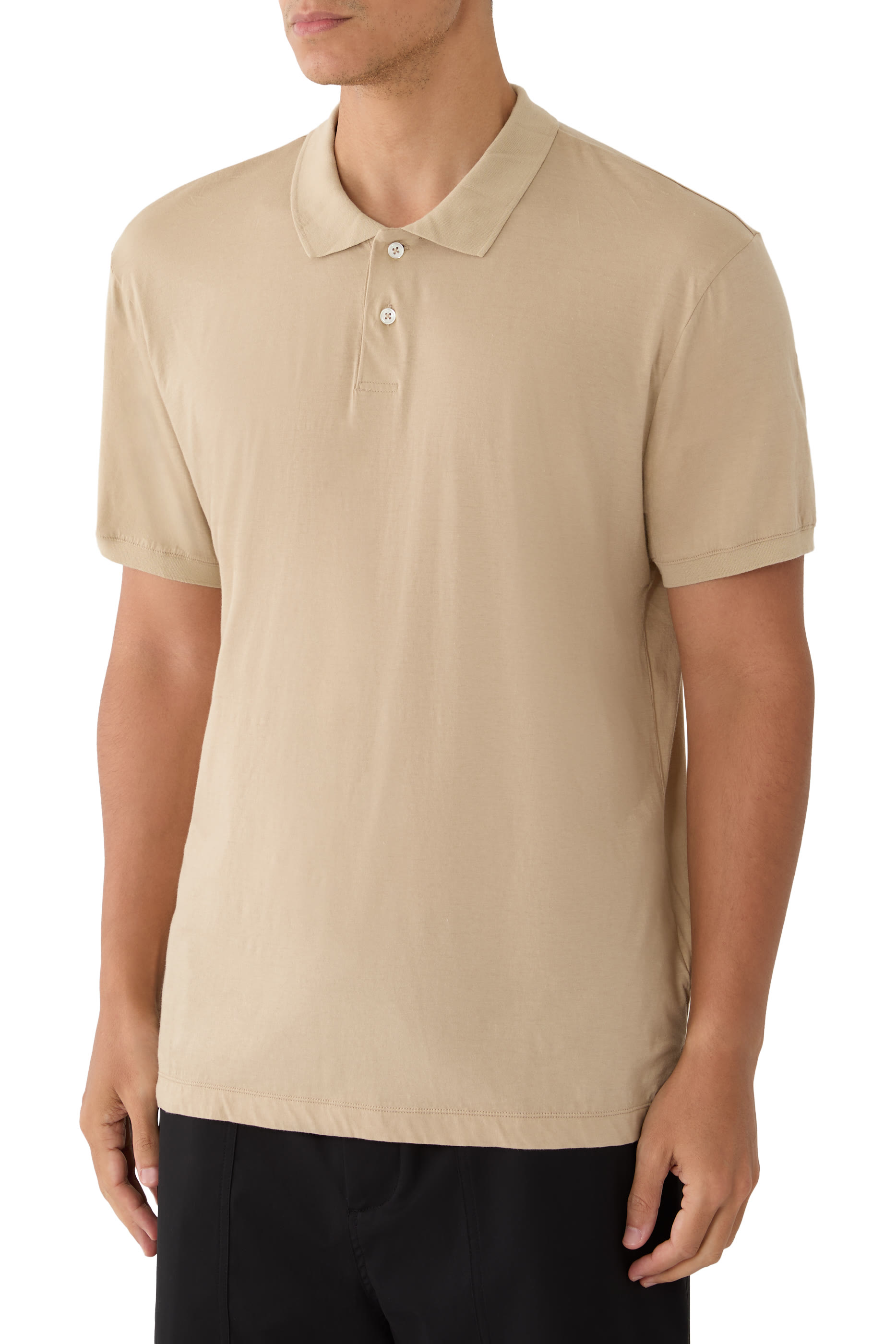 Luxe Lotus Jersey Polo T-Shirt