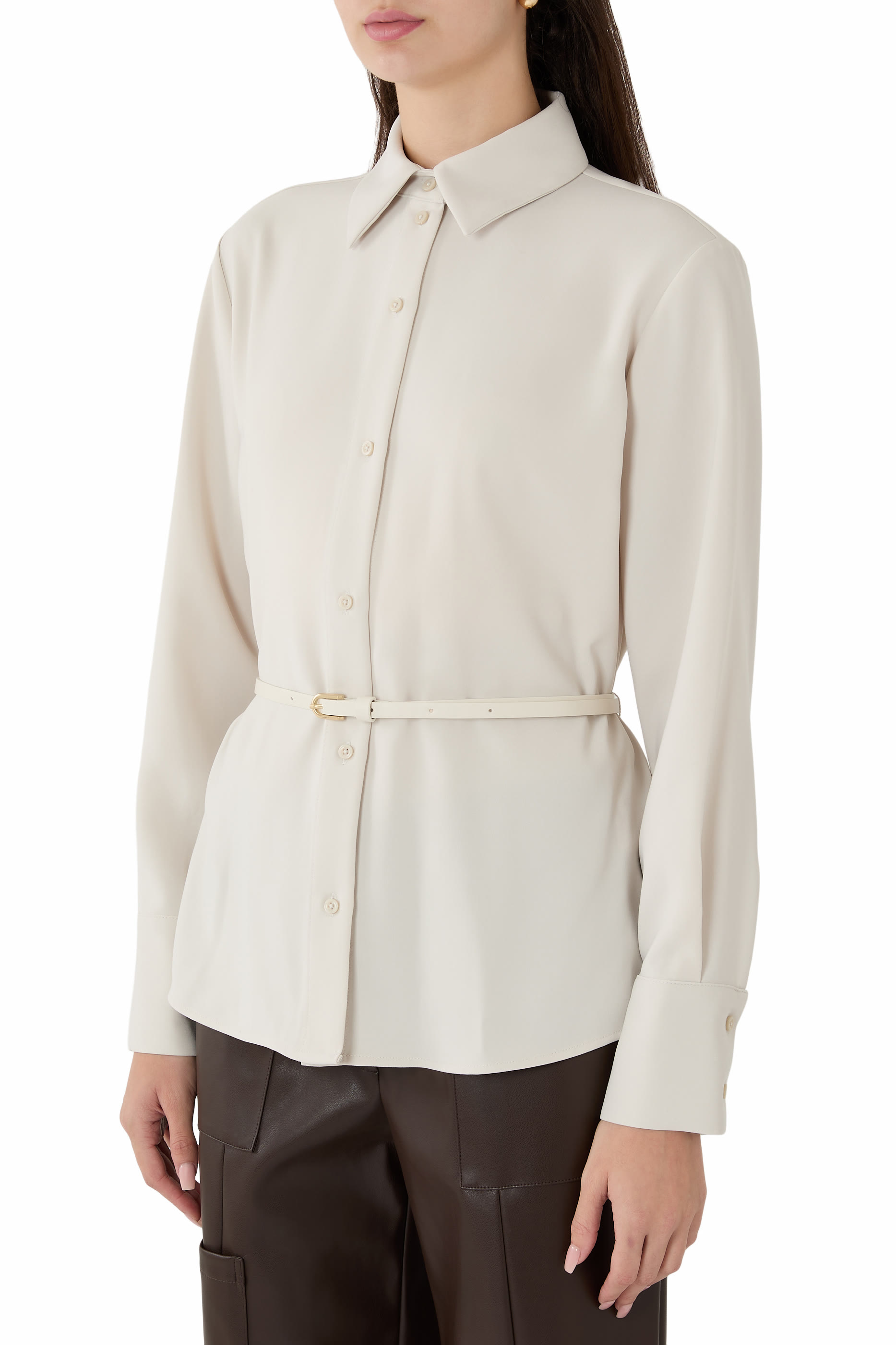 Belted Long Sleeves Shirt