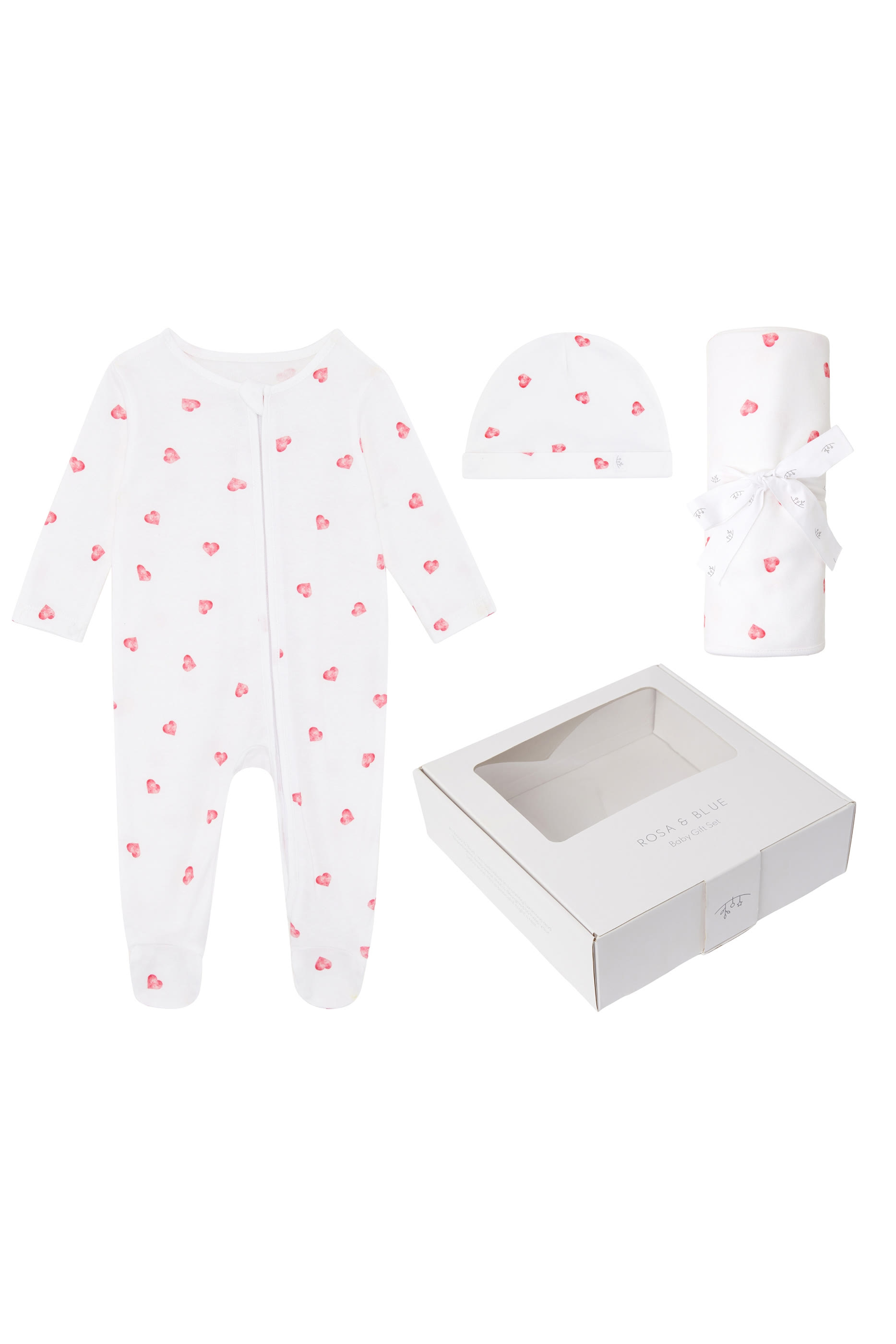 Kids  Pink Heart Print Luxury Gift Set 
