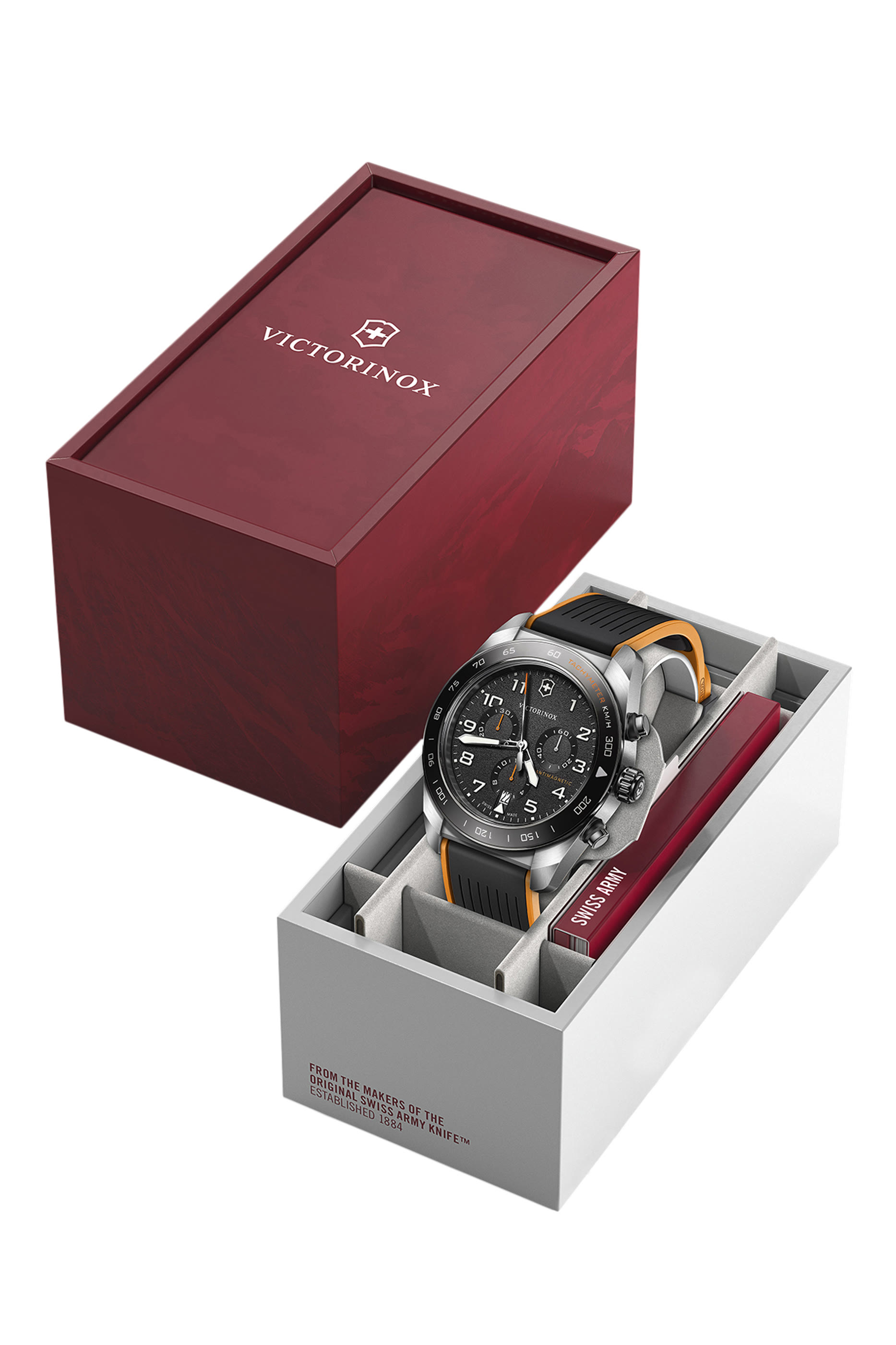 Swiss Army Chronograph Watch, Stainless Steel  Rubber