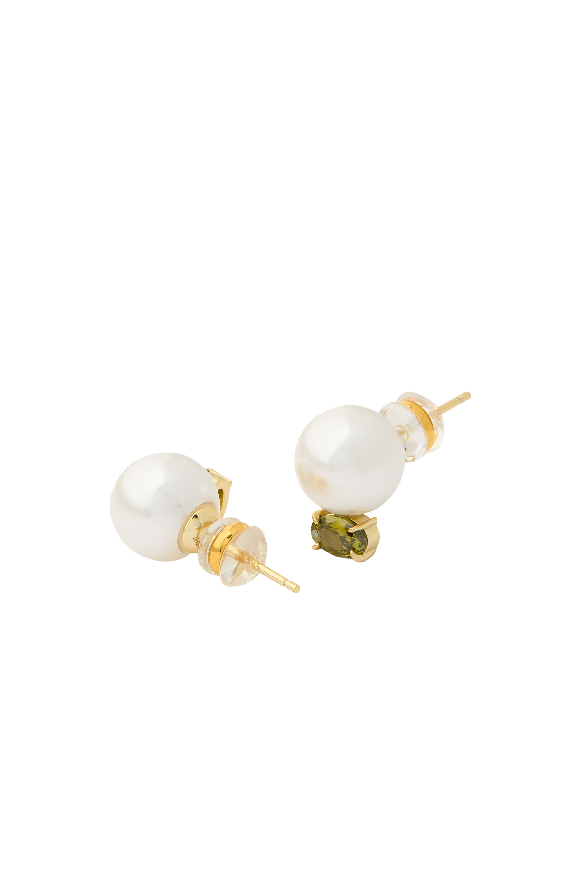 Perle Peridot Earrings, Sterling Silver, Freshwater Pearl  Peridot Gemstone