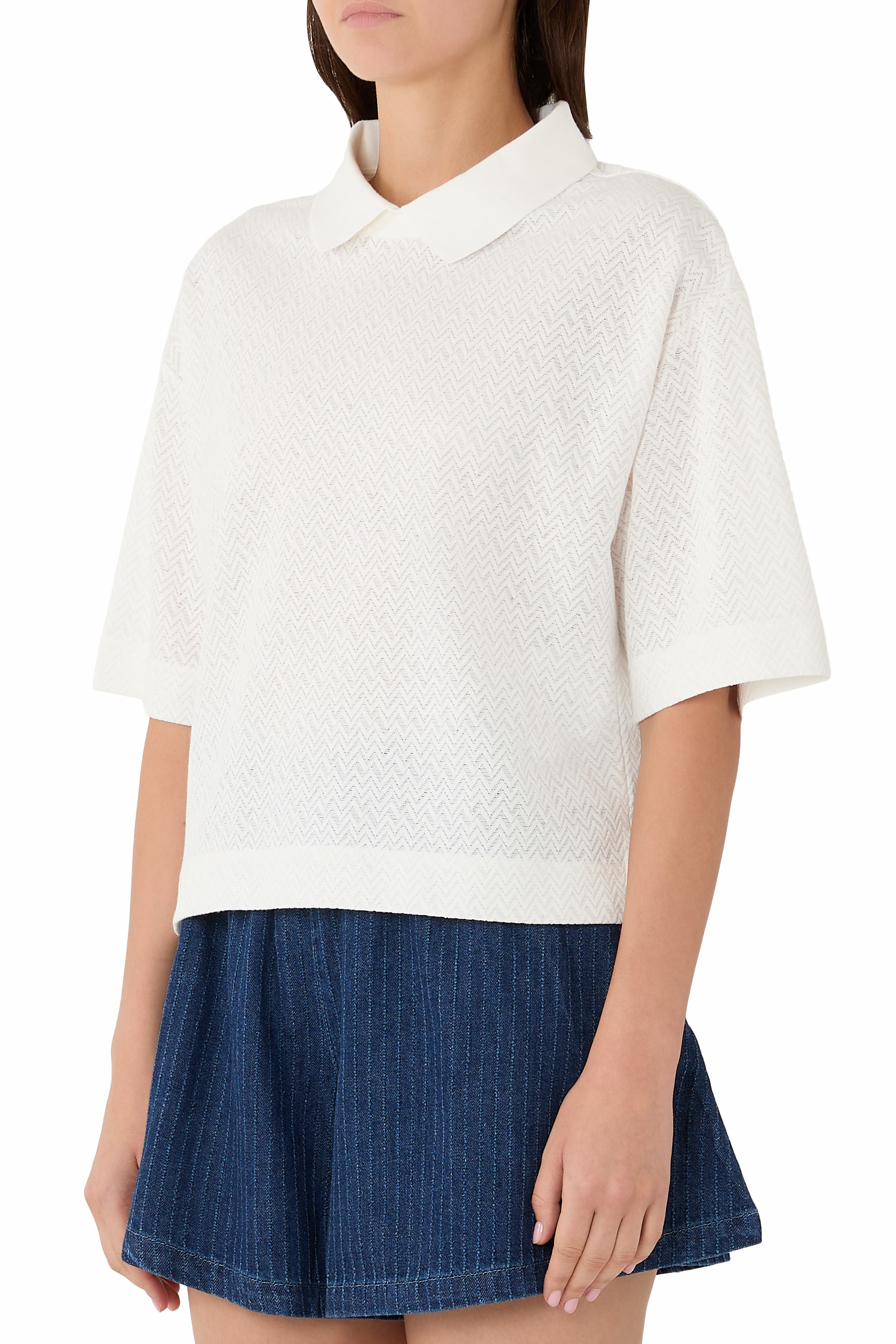 Chevron Pattern Short Sleeve Shirt