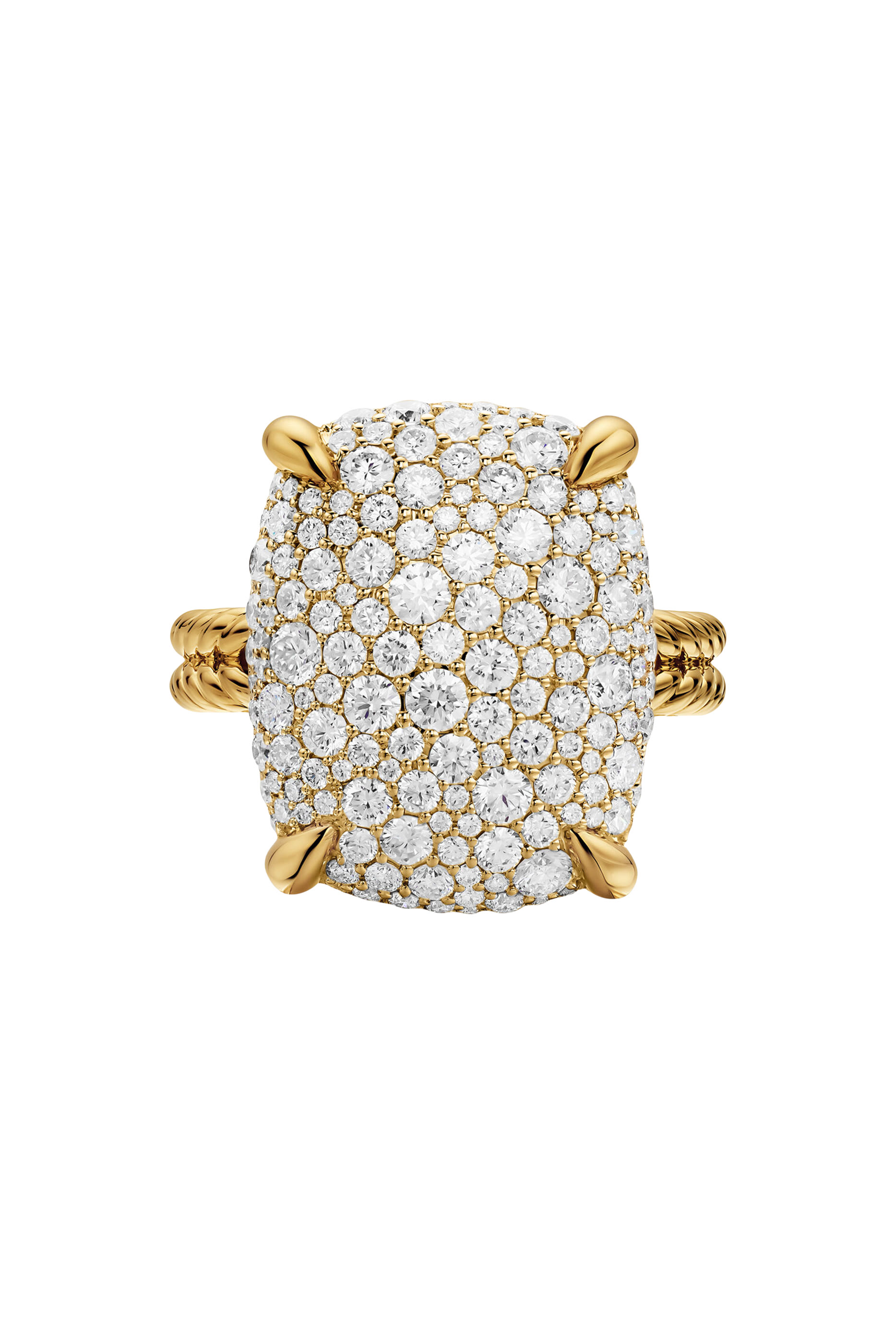 Chatelaine&reg; Elongated Ring, 18K Yellow Gold  Diamonds
