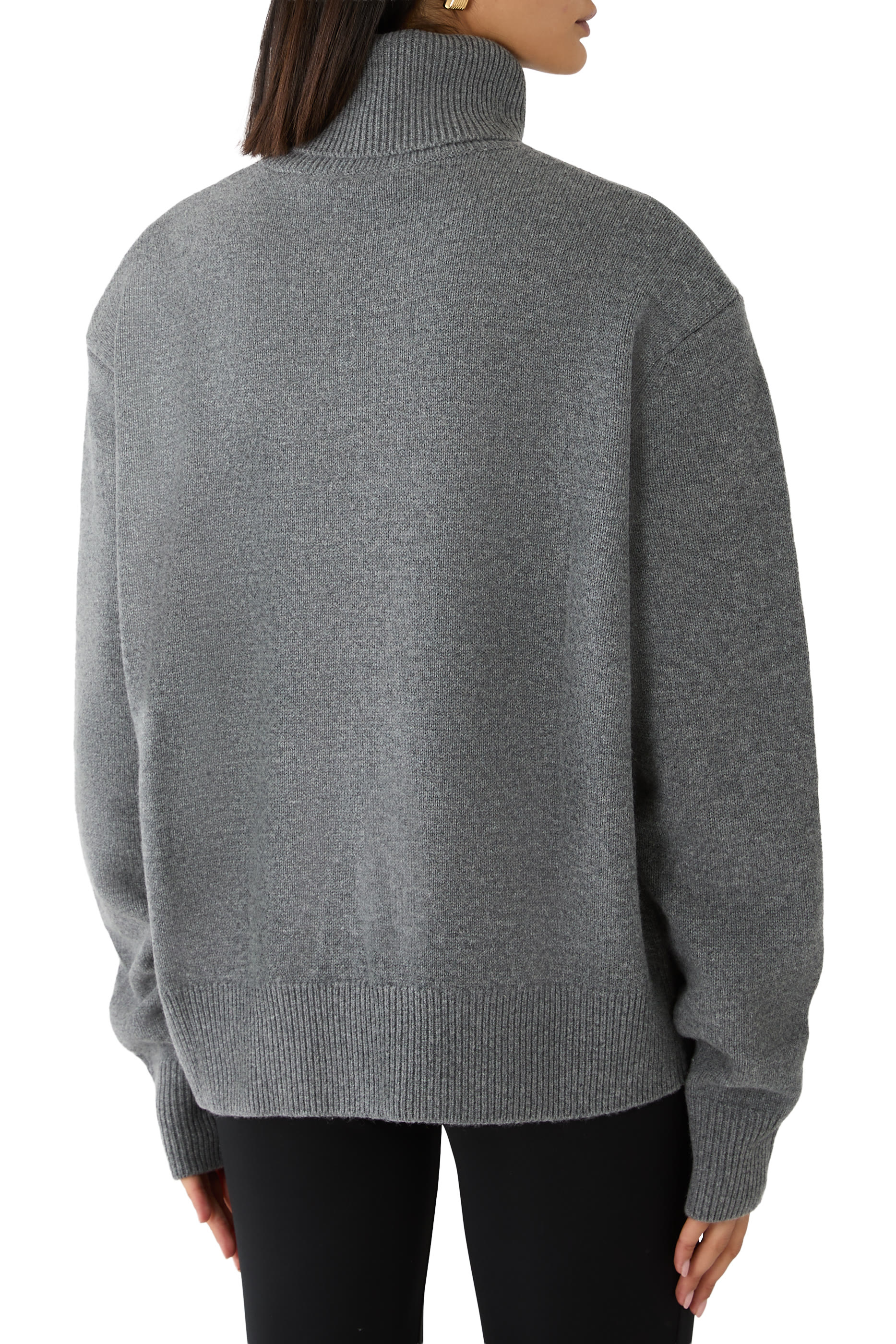  Gala Padded Knit Turtleneck Sweatshirt 