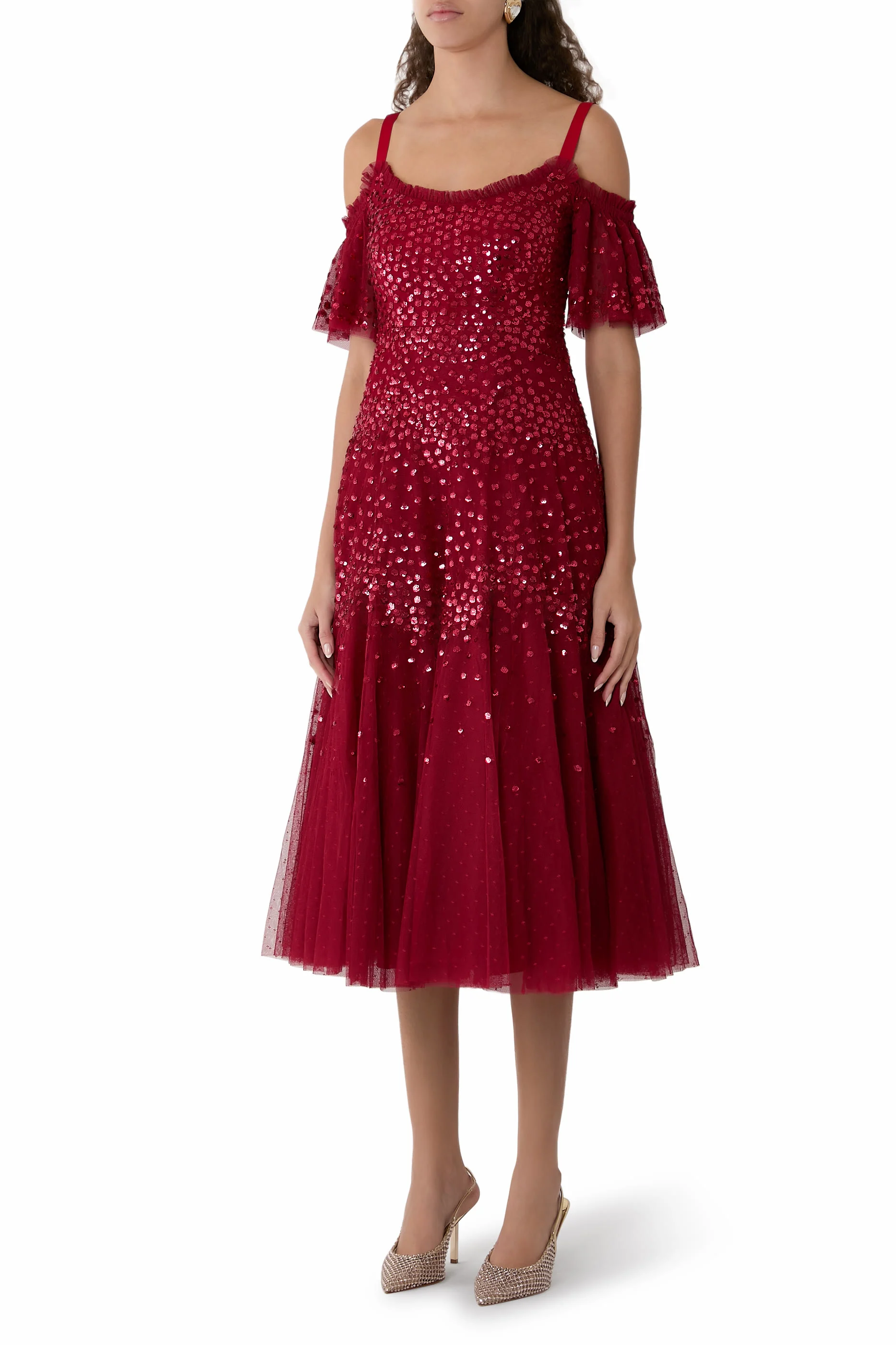 Scallop Sequin Ballerina Dress 