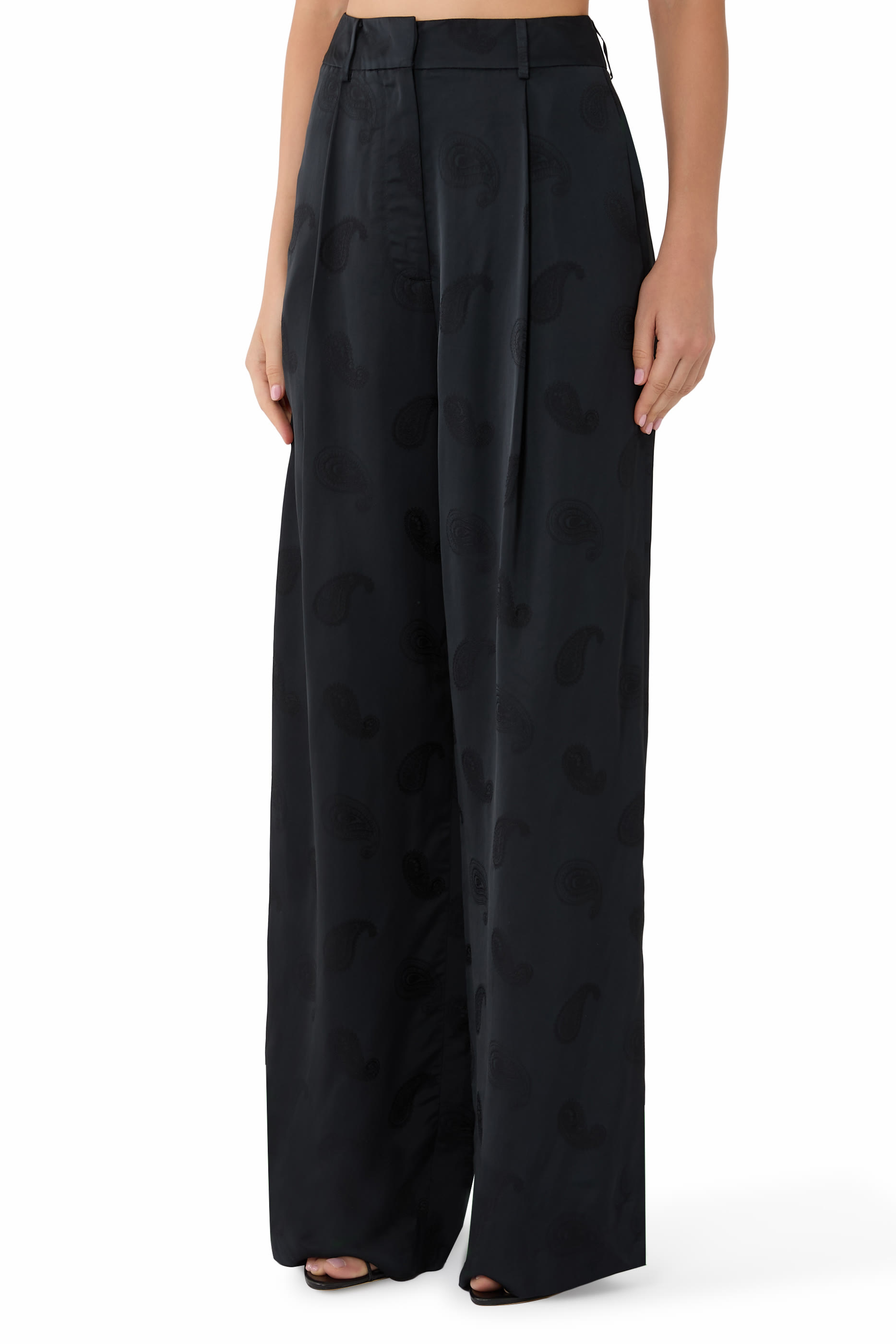 All-Over Paisley Palazzo Trousers
