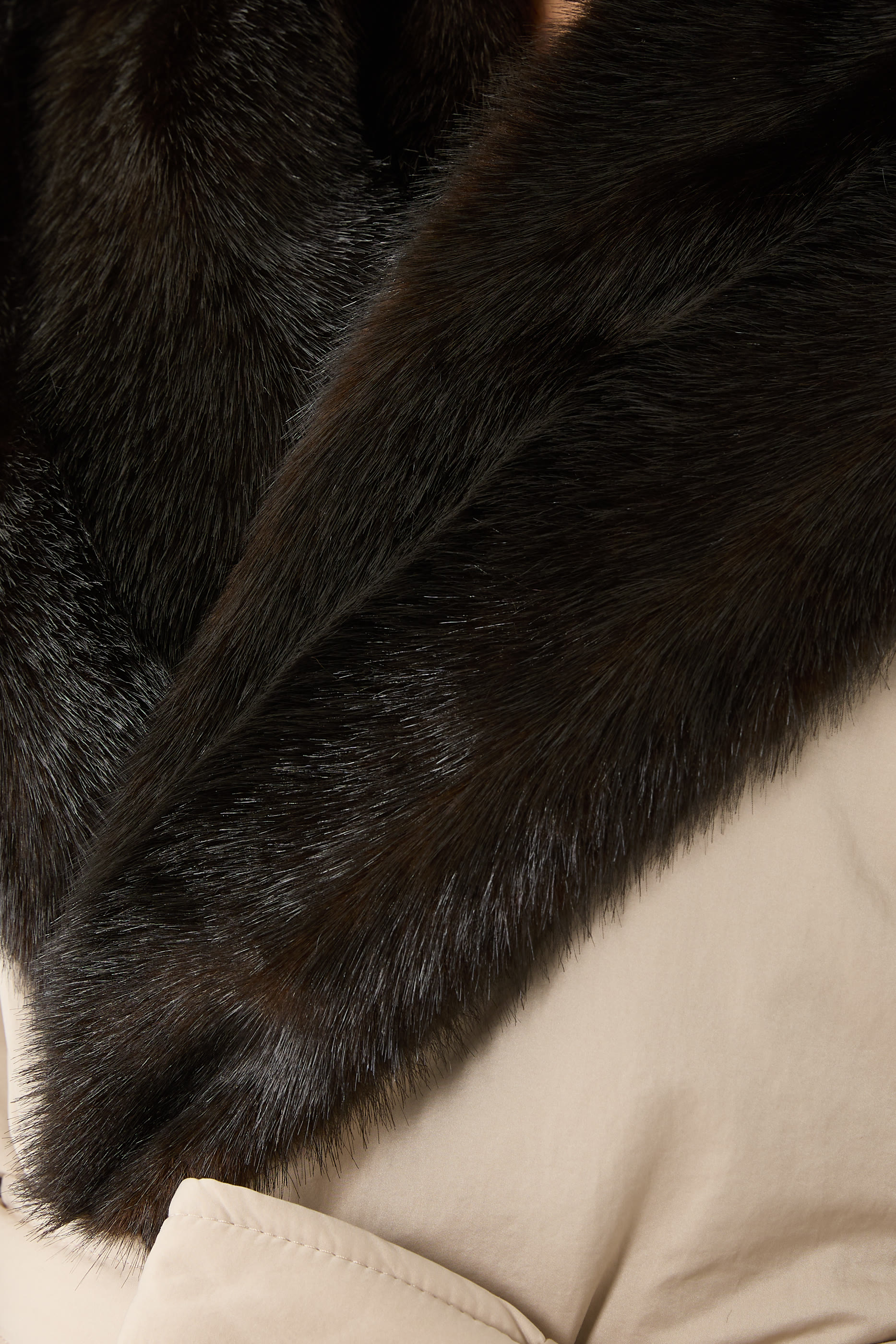 Belted Faux Fur Collar Jacket