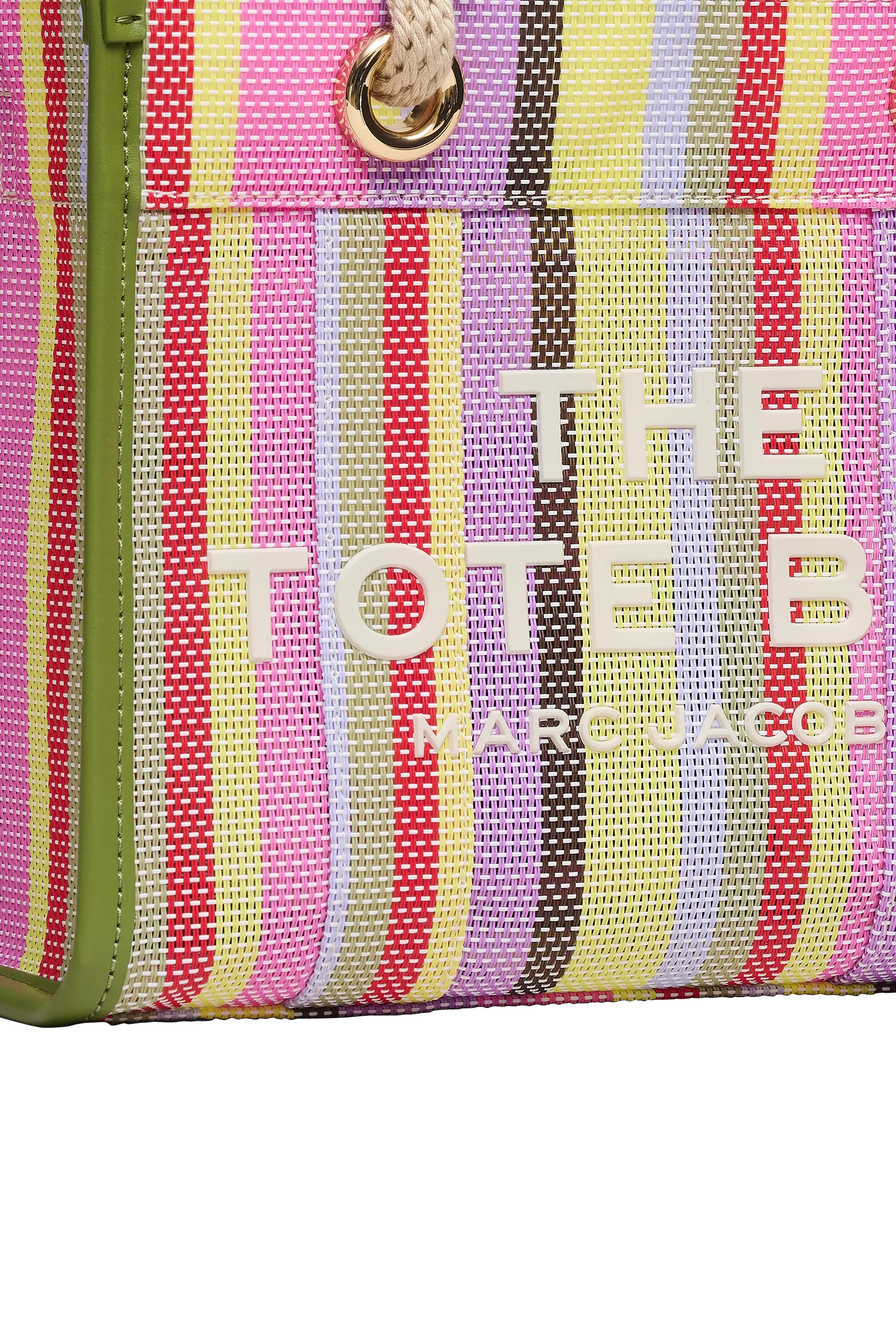 Stripe Mesh Small Tote Bag