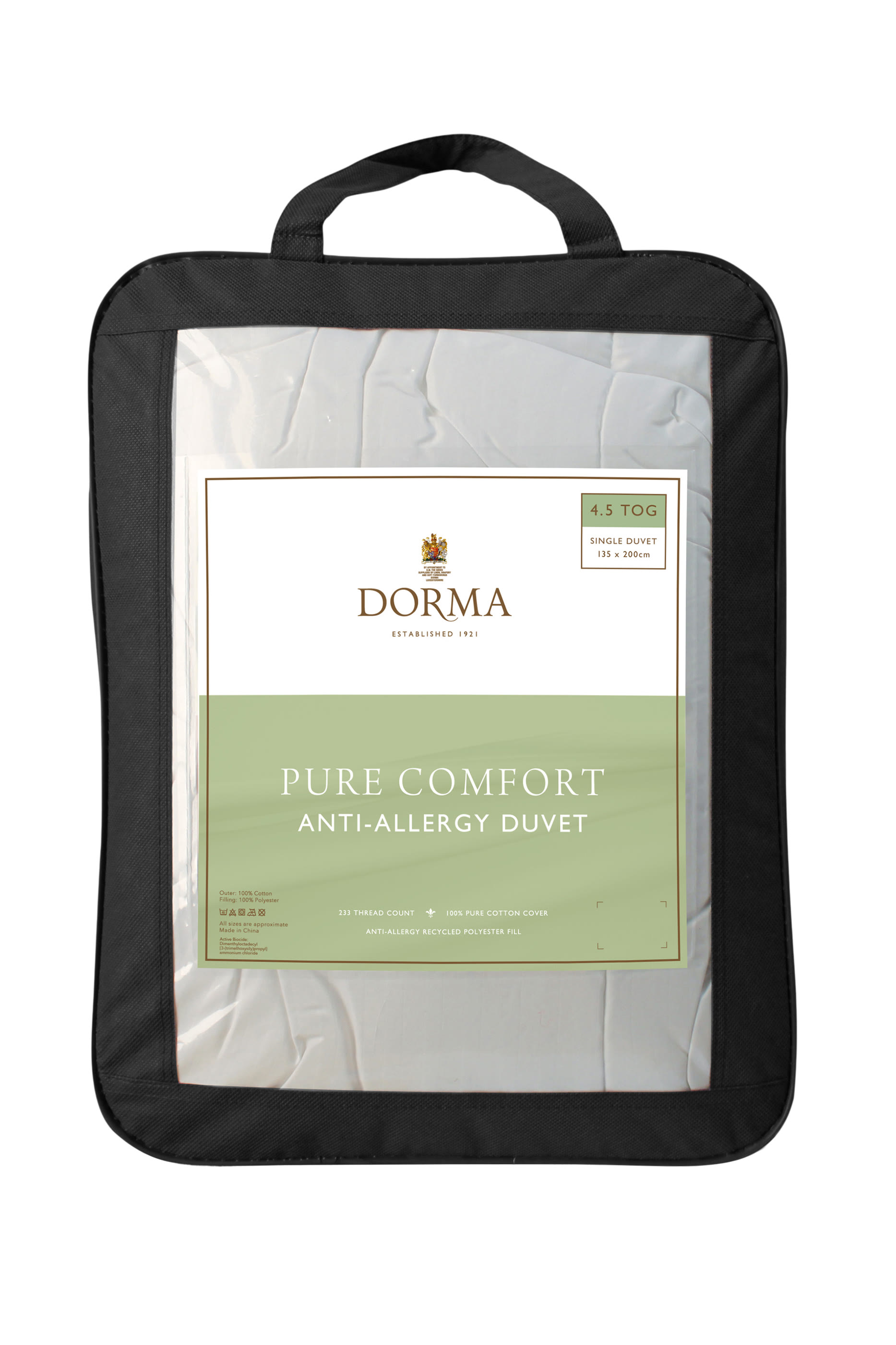 Pure Comfort Anti-Allergy 10.5 Tog Duvet