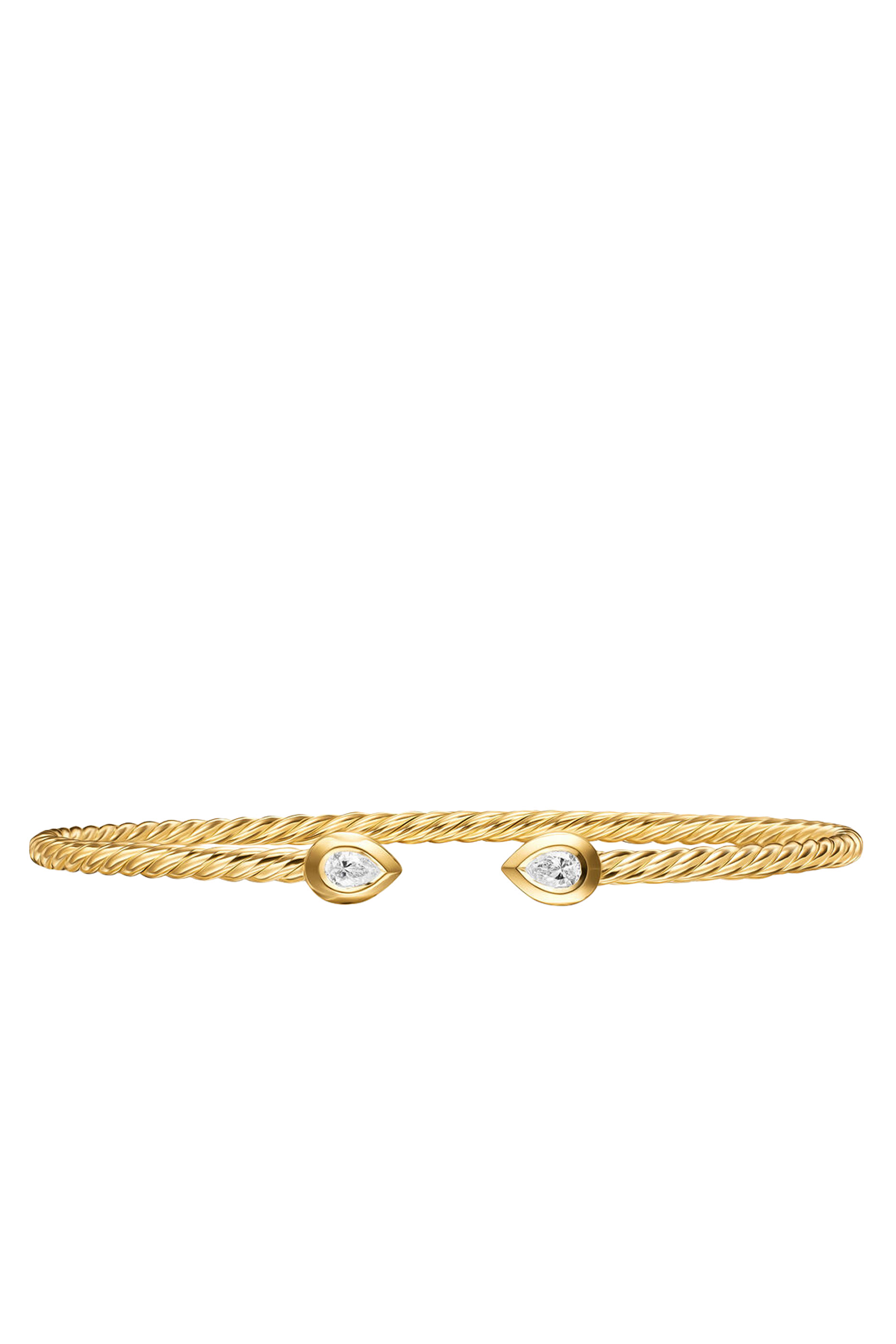 Petite Modern Renaissance&reg; Pear Cablespira&reg; Bracelet, 18K Yellow Gold  Diamonds