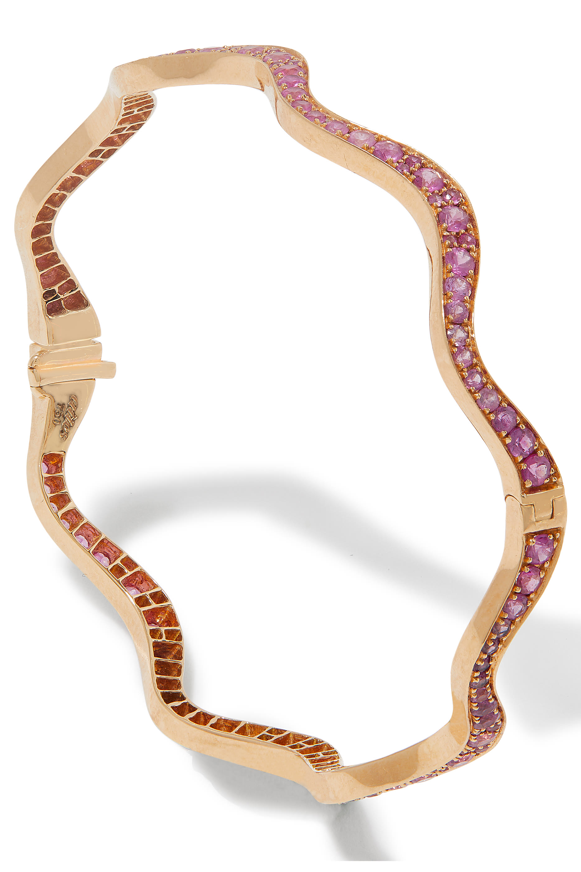 Wave 2.0 Bangle, 18k Rose Gold  Sapphires