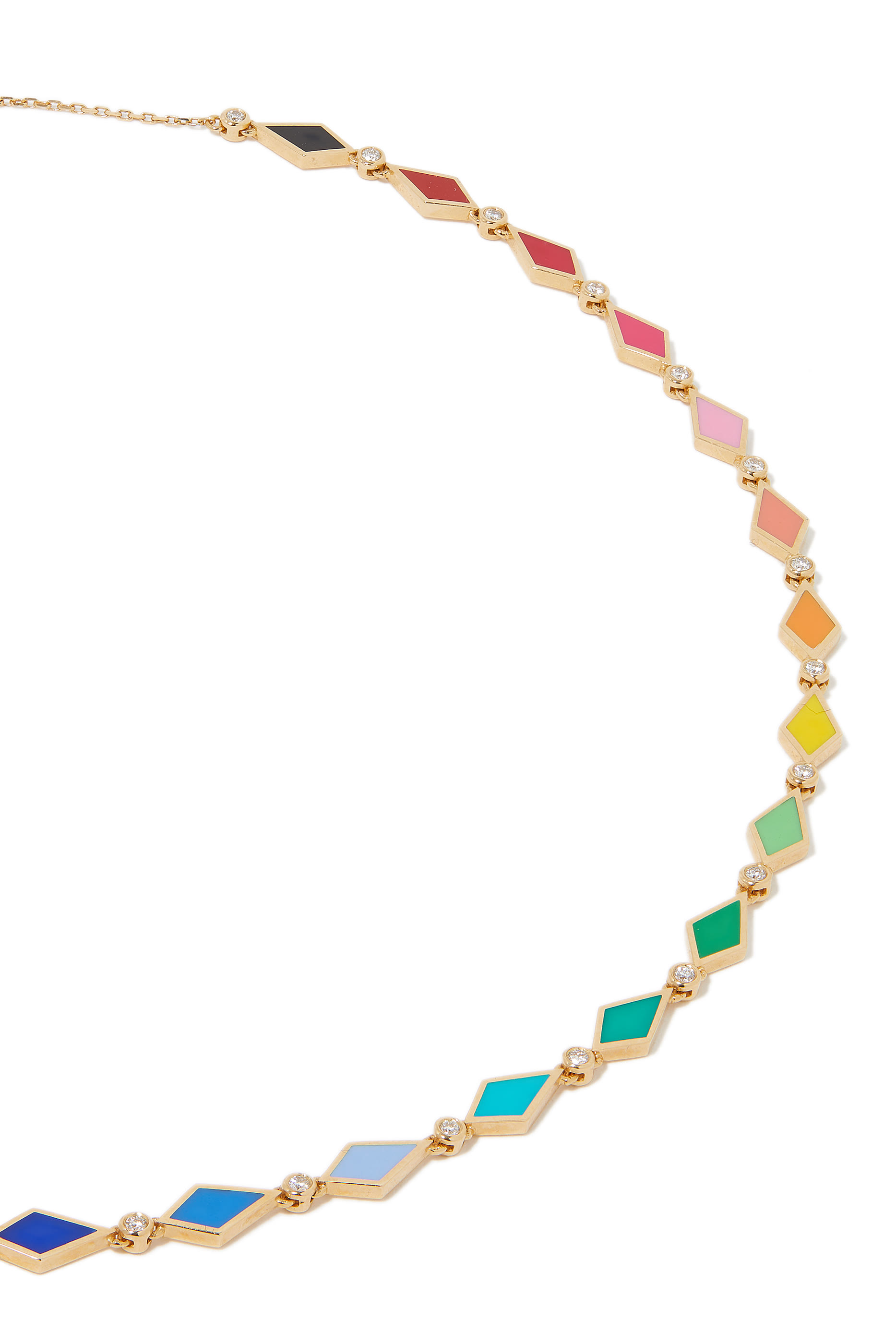 Mosaic Necklace, 18k Yellow Gold  Diamonds