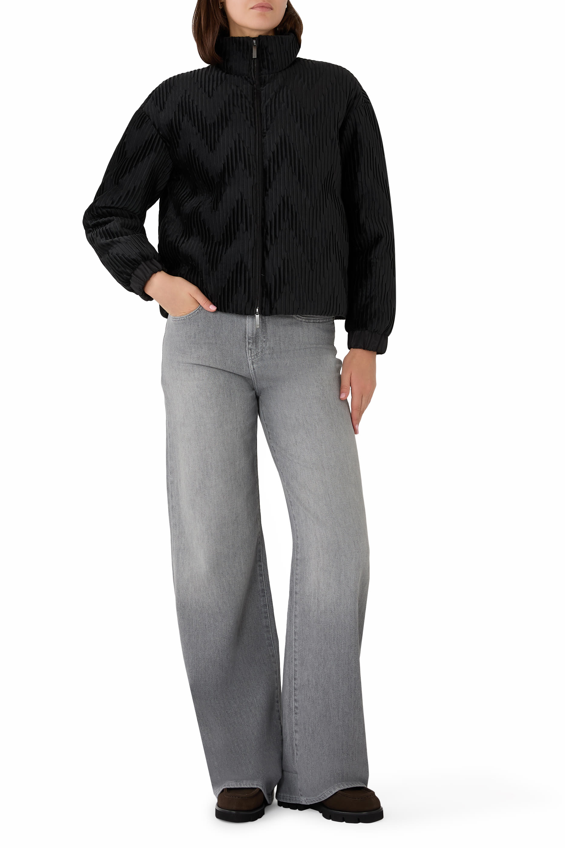 Five-Pocket Wide-Leg Jeans 