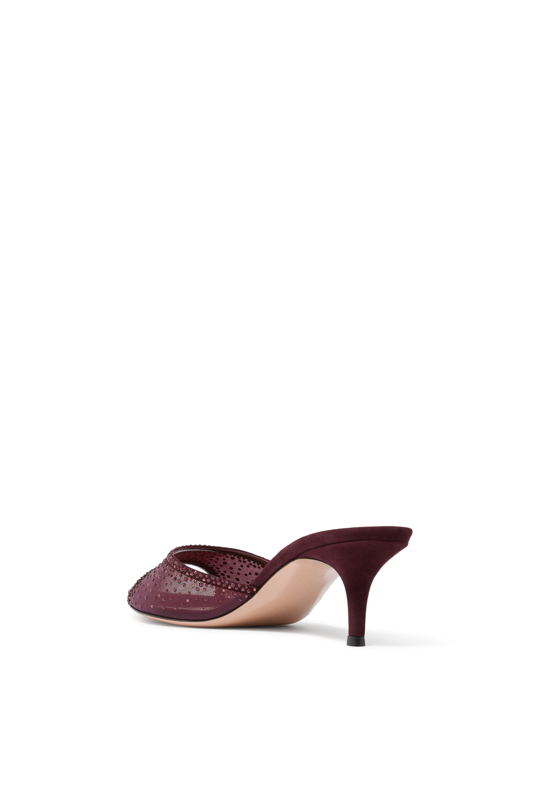 Rania 55 Embellished Mules in Suede and Organza 