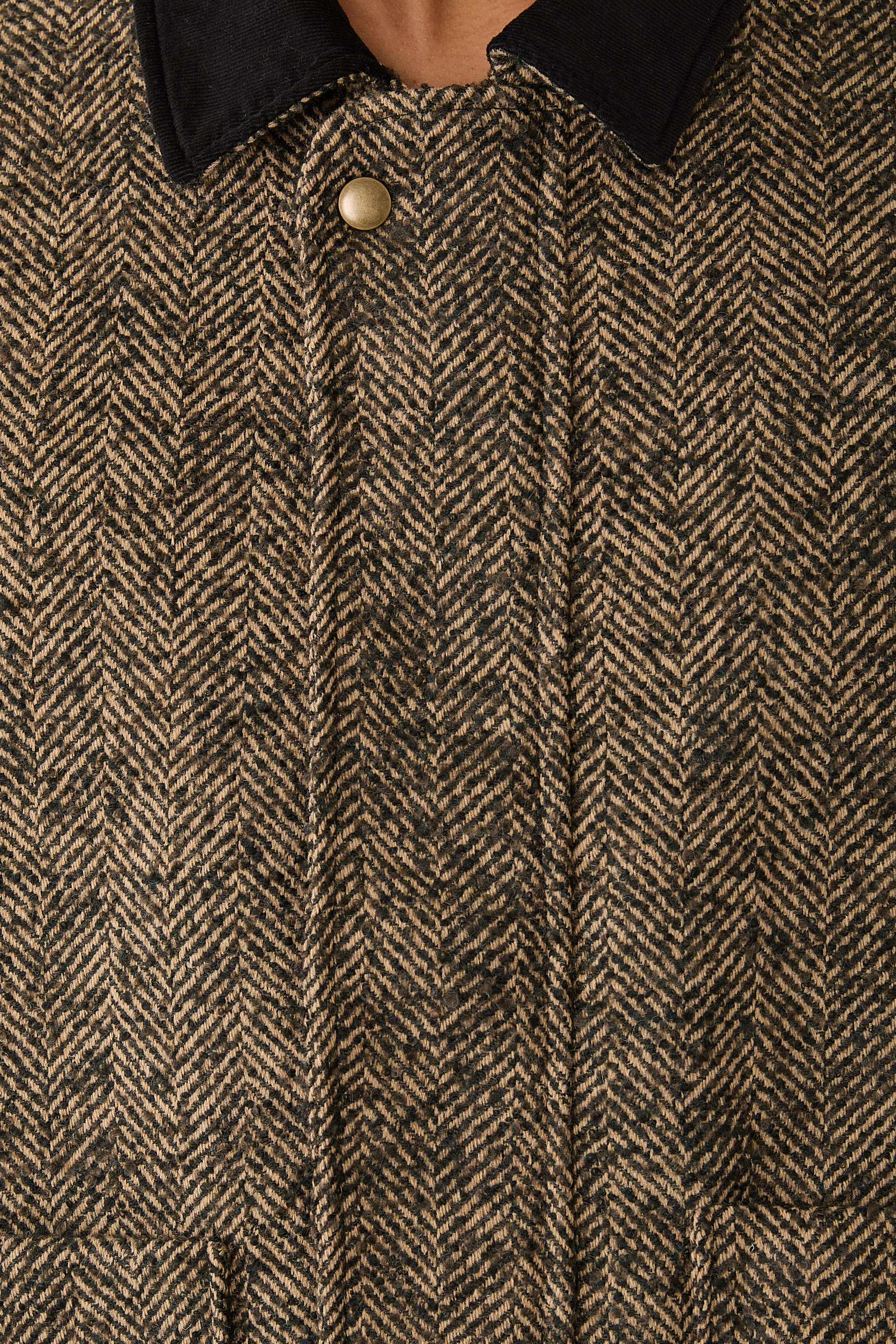 Contrast Collar Boxy Jacket