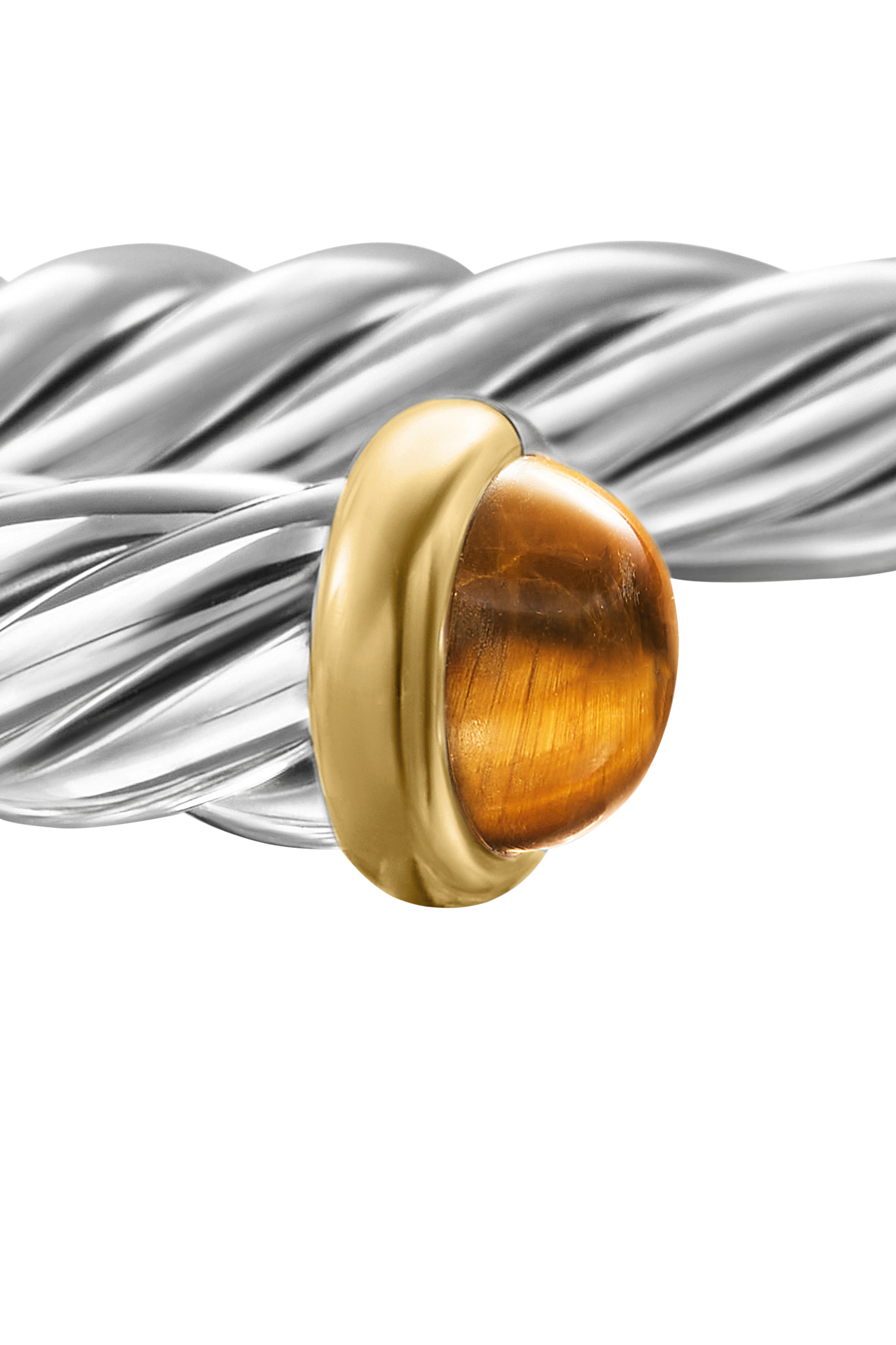 Cable Cuff Bracelet, Sterling Silver  Tiger's Eye
