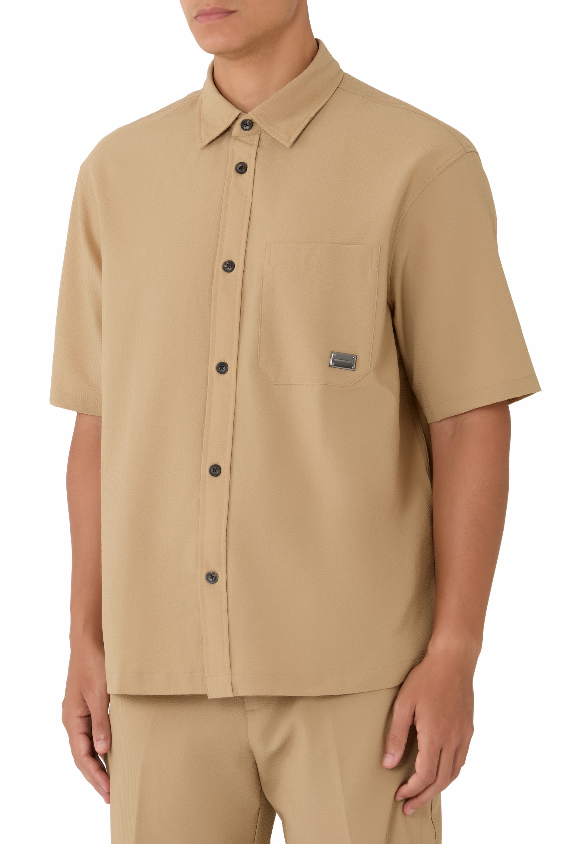 Seersucker Short Sleeves Shirt