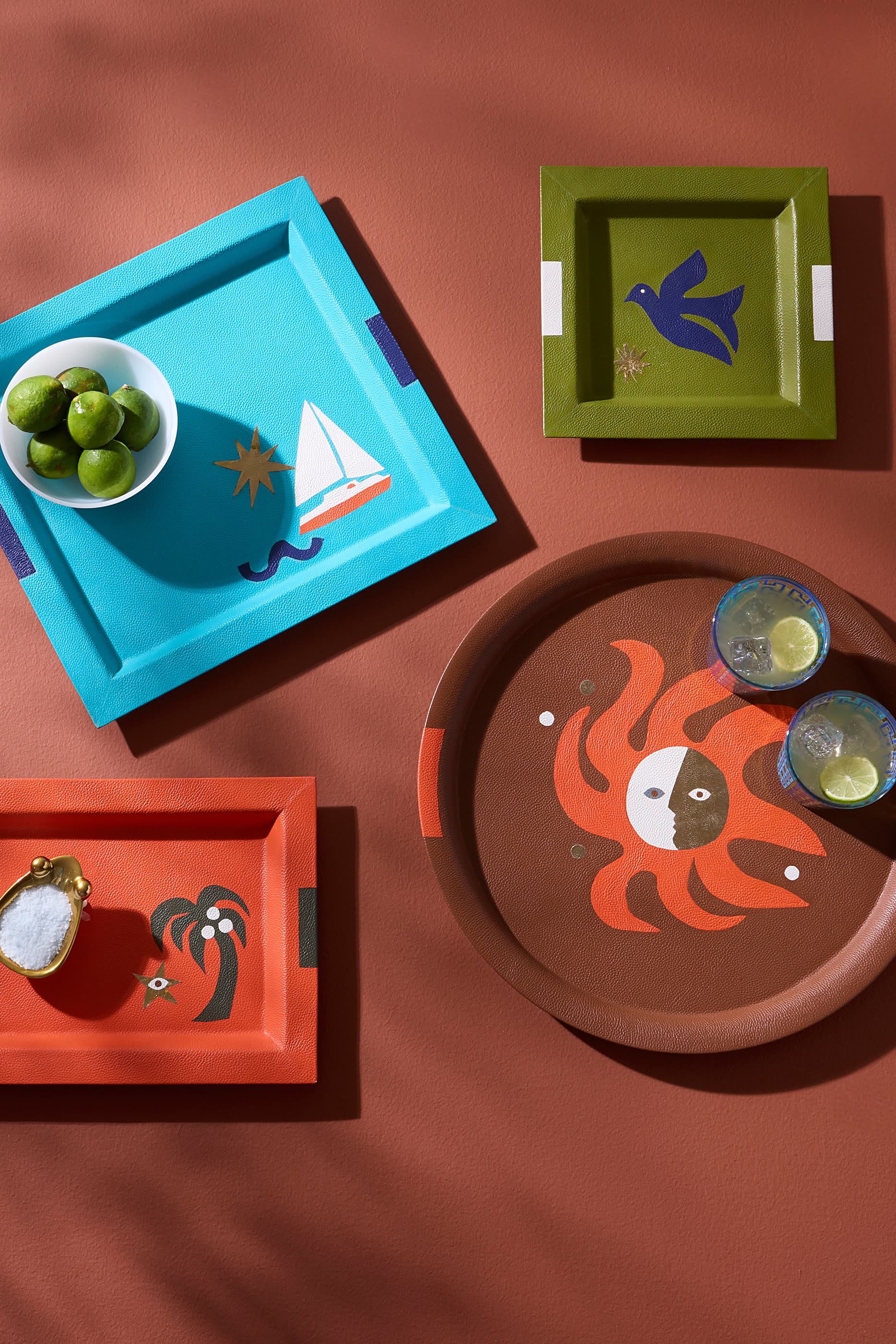 Playa Leather Bird Tray