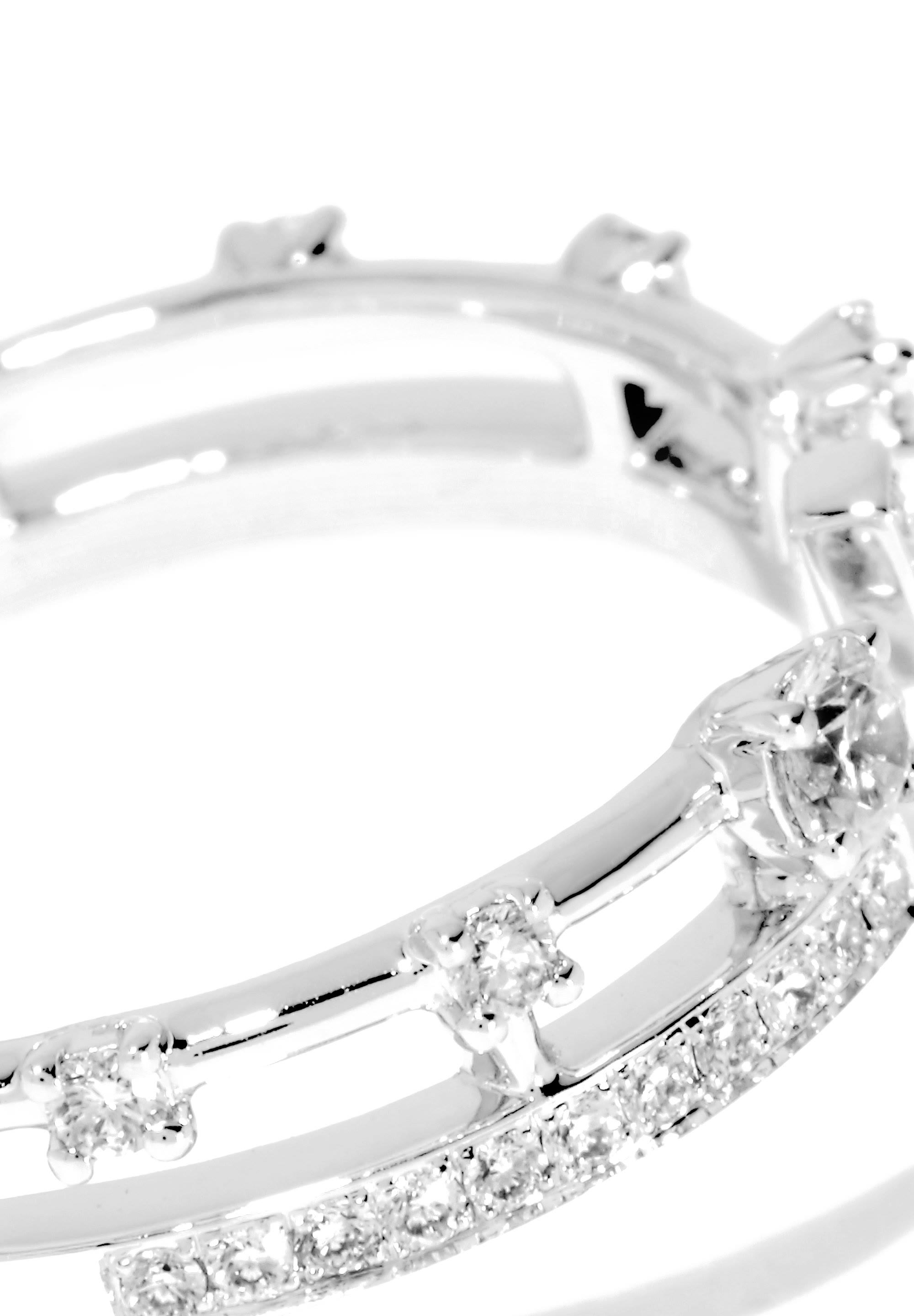 Avenues Index Ring, 18k Yellow Gold  Diamonds