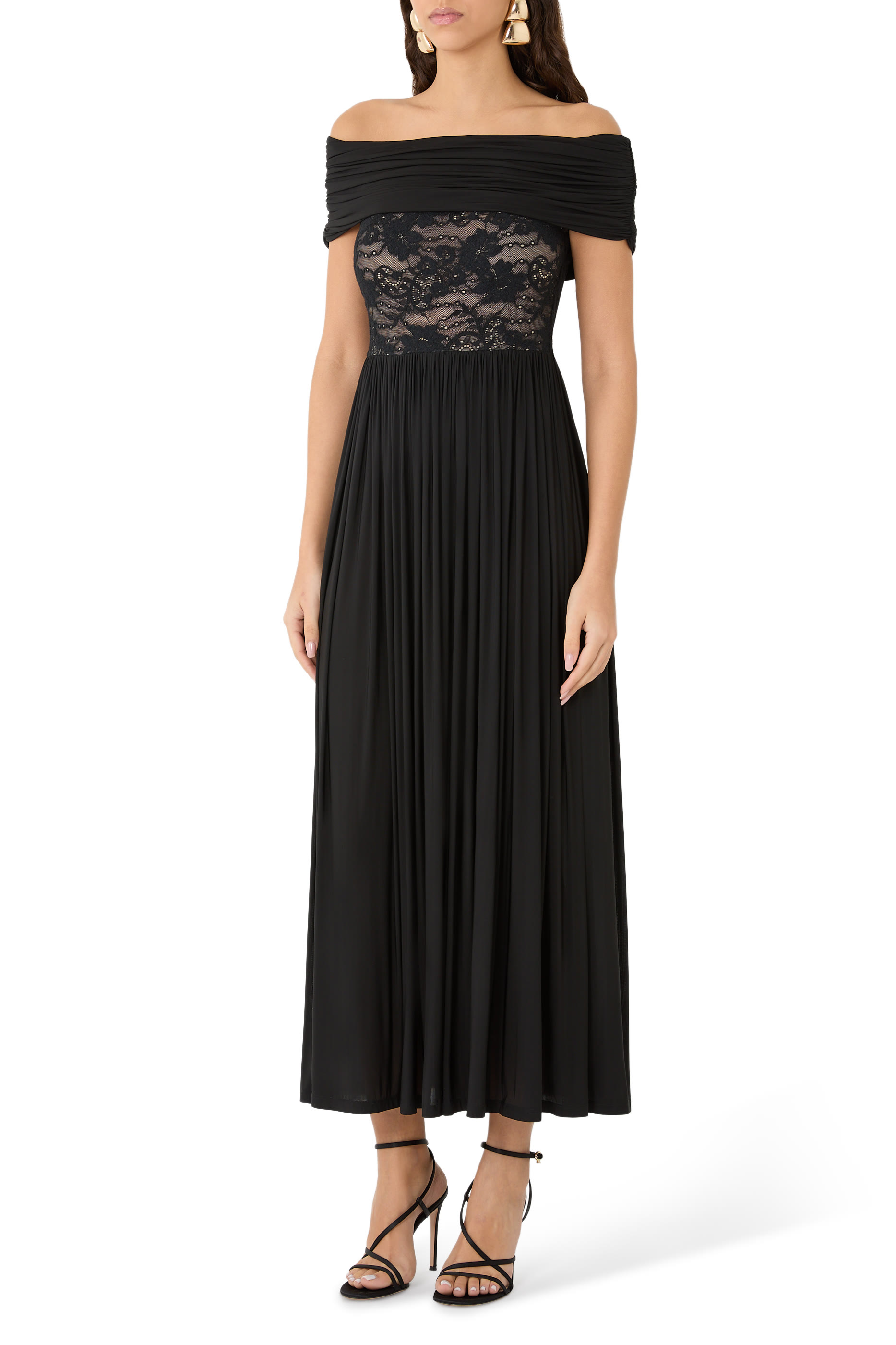 Stretch Lace  Jersey Dress 