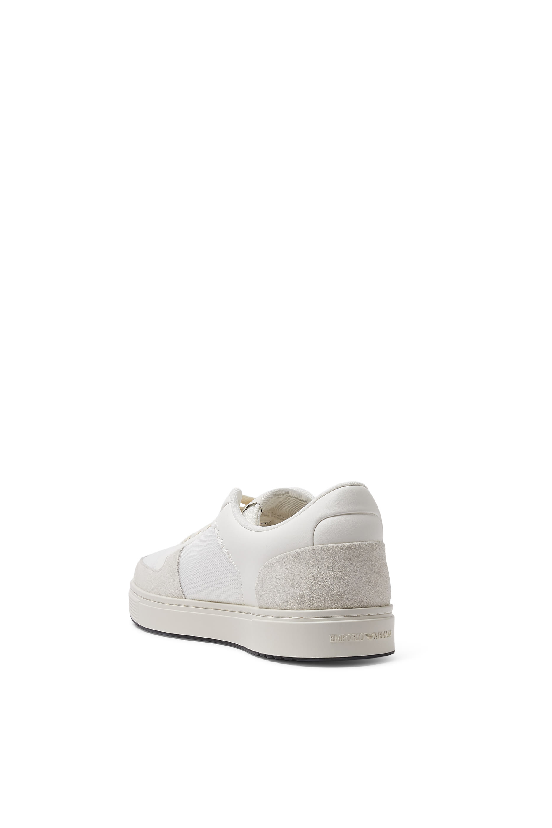 Logo Faux Suede  Mesh Sneakers