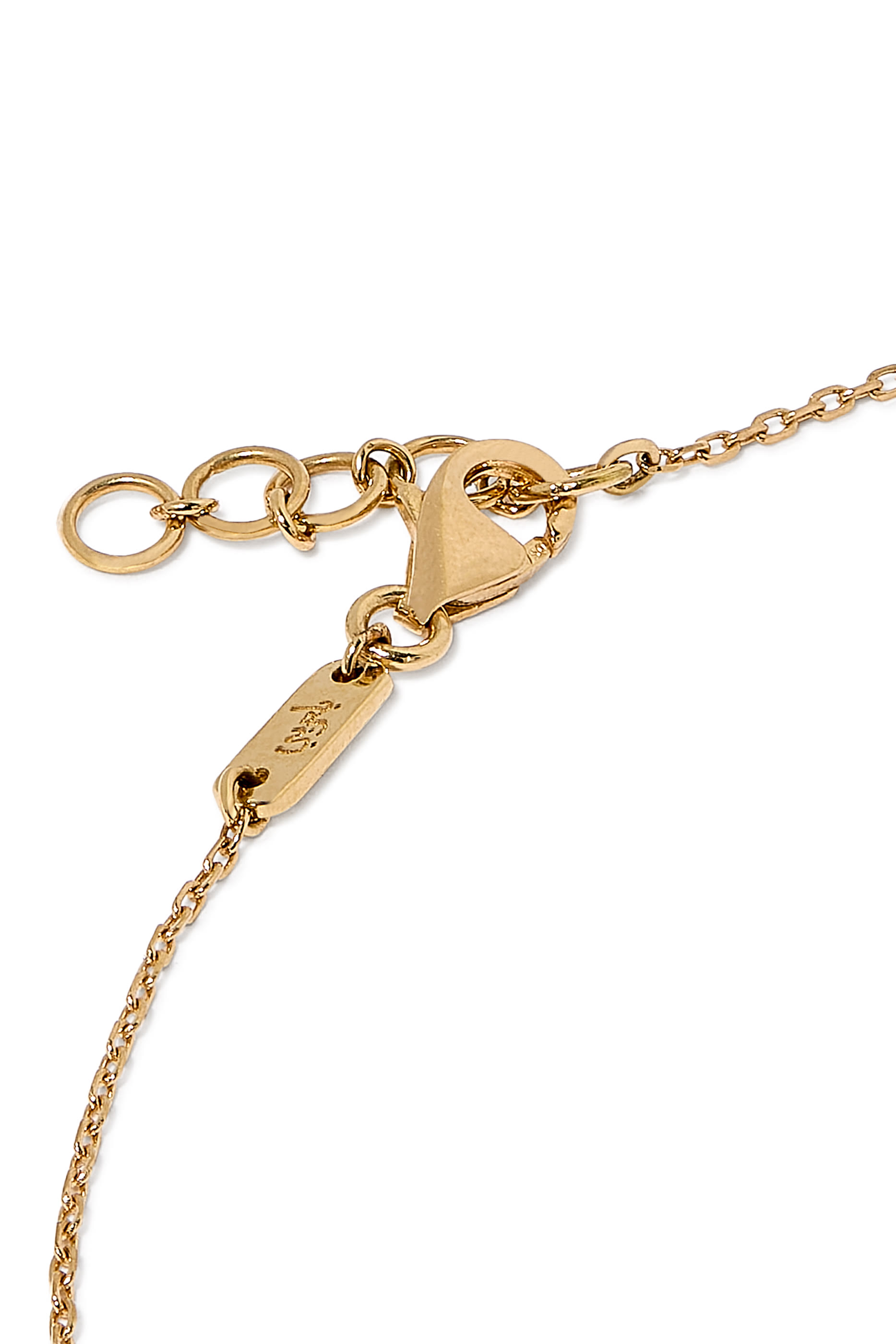 Kids Tiny Bling Butterfly Letter Faa Necklace, 18k Yellow Gold  Enamel