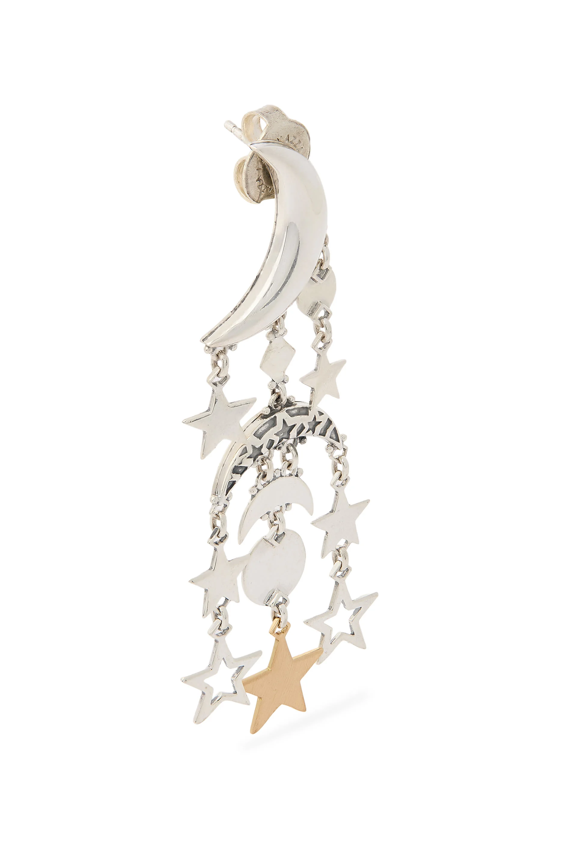 Soraya Constellation Star Earrings, 18K Gold with Sterling Silver, Pearls  Diamonds