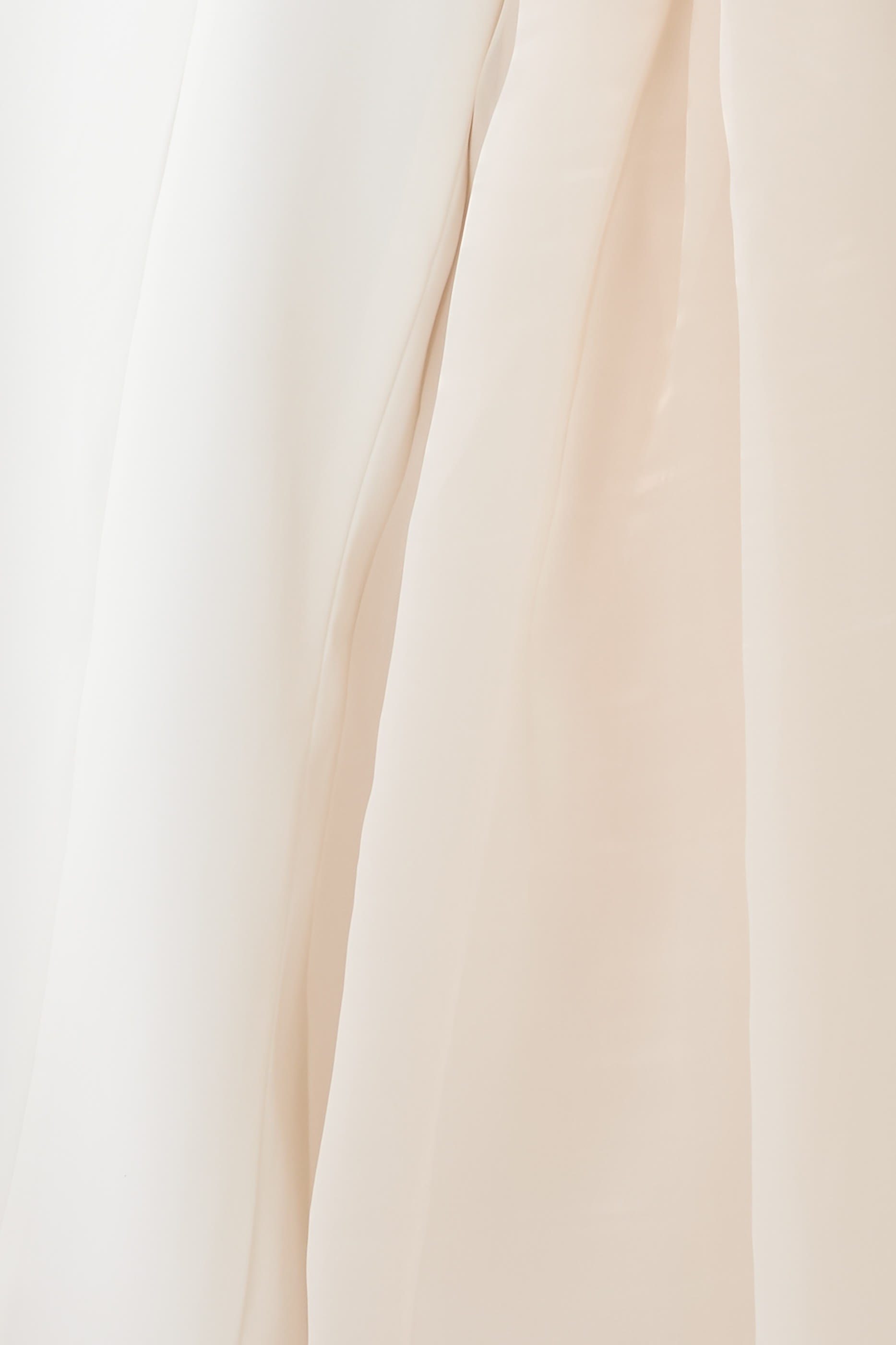 Organza Side Trains Strapless Gown