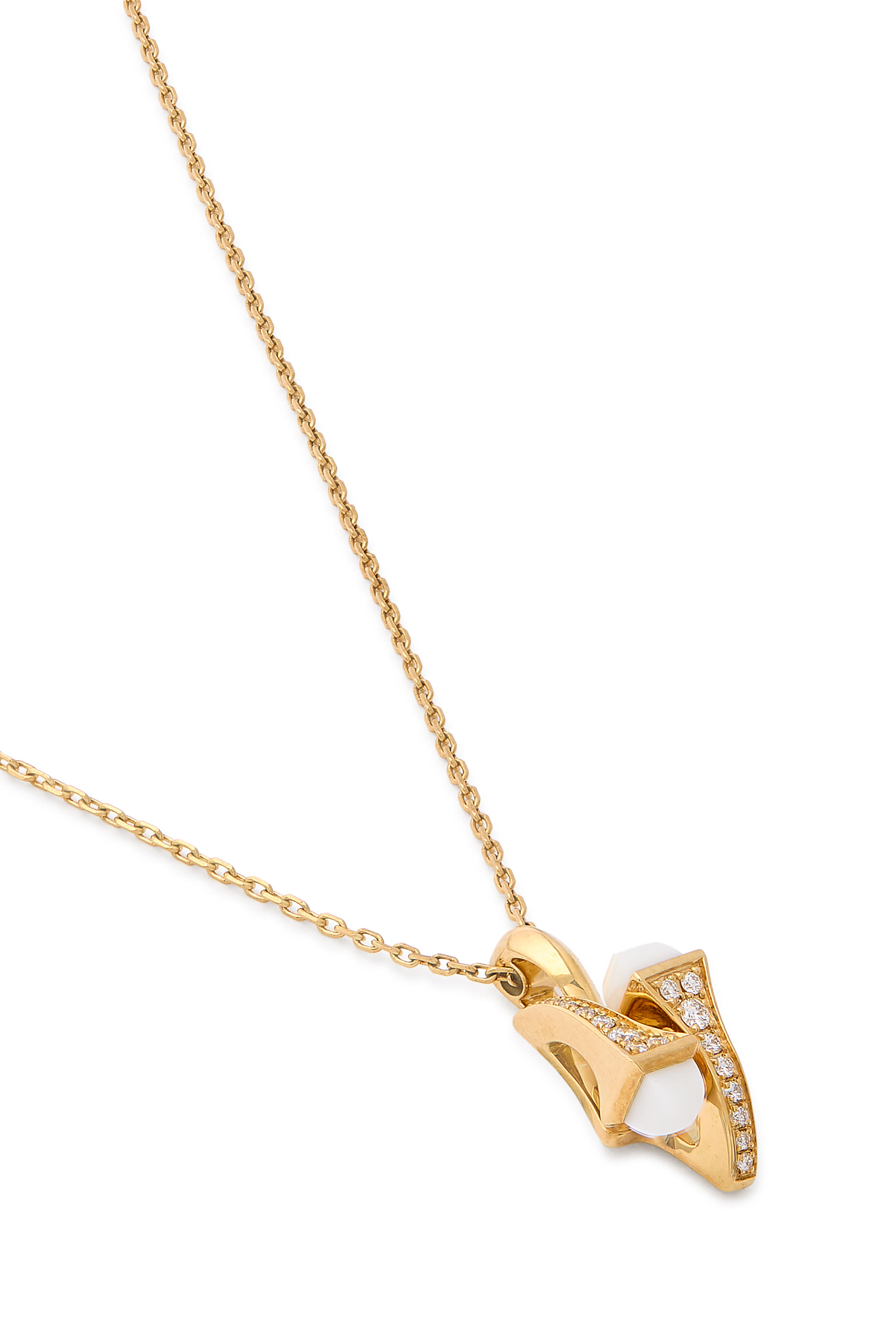 Cleo Huggie Pendant, 18k Yellow Gold  Diamonds