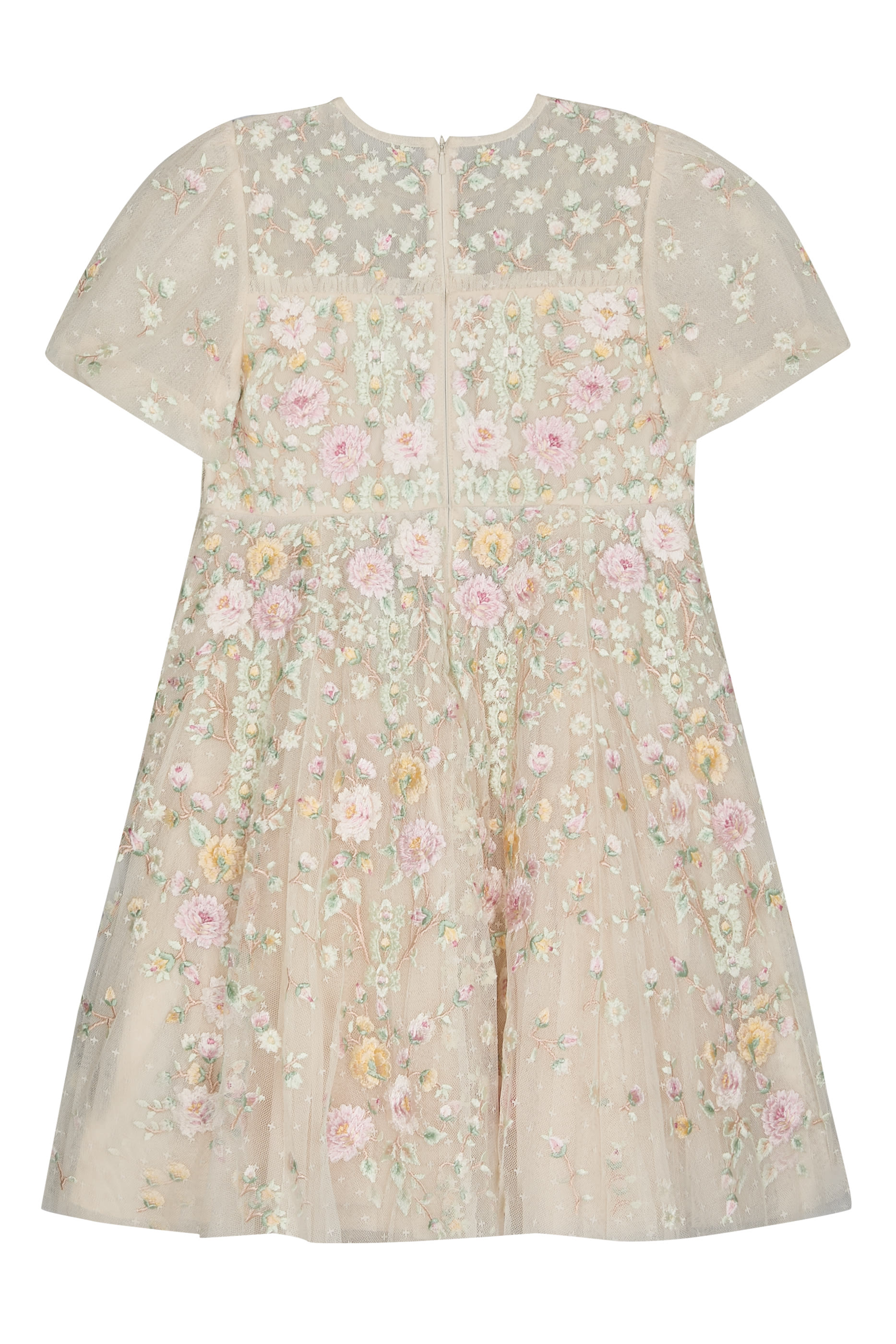Kids Garden Rose Puff Sleeve Dress