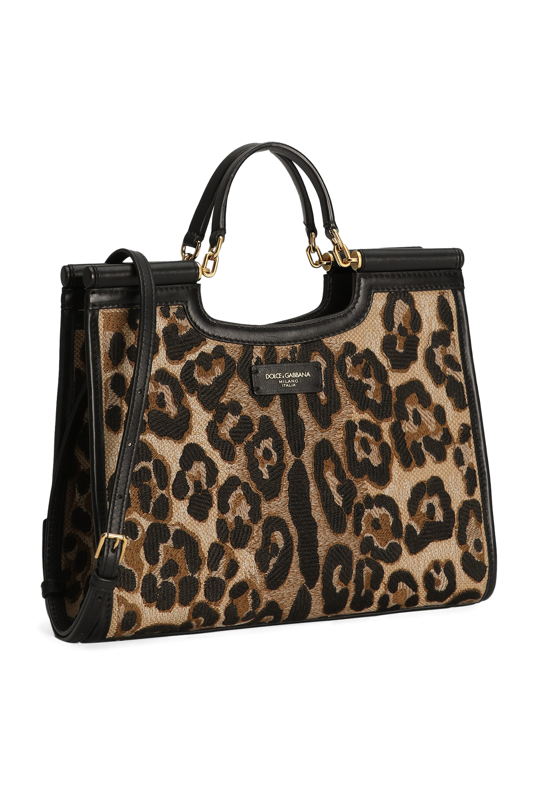 Leopard Print Small Sicily Tote Bag