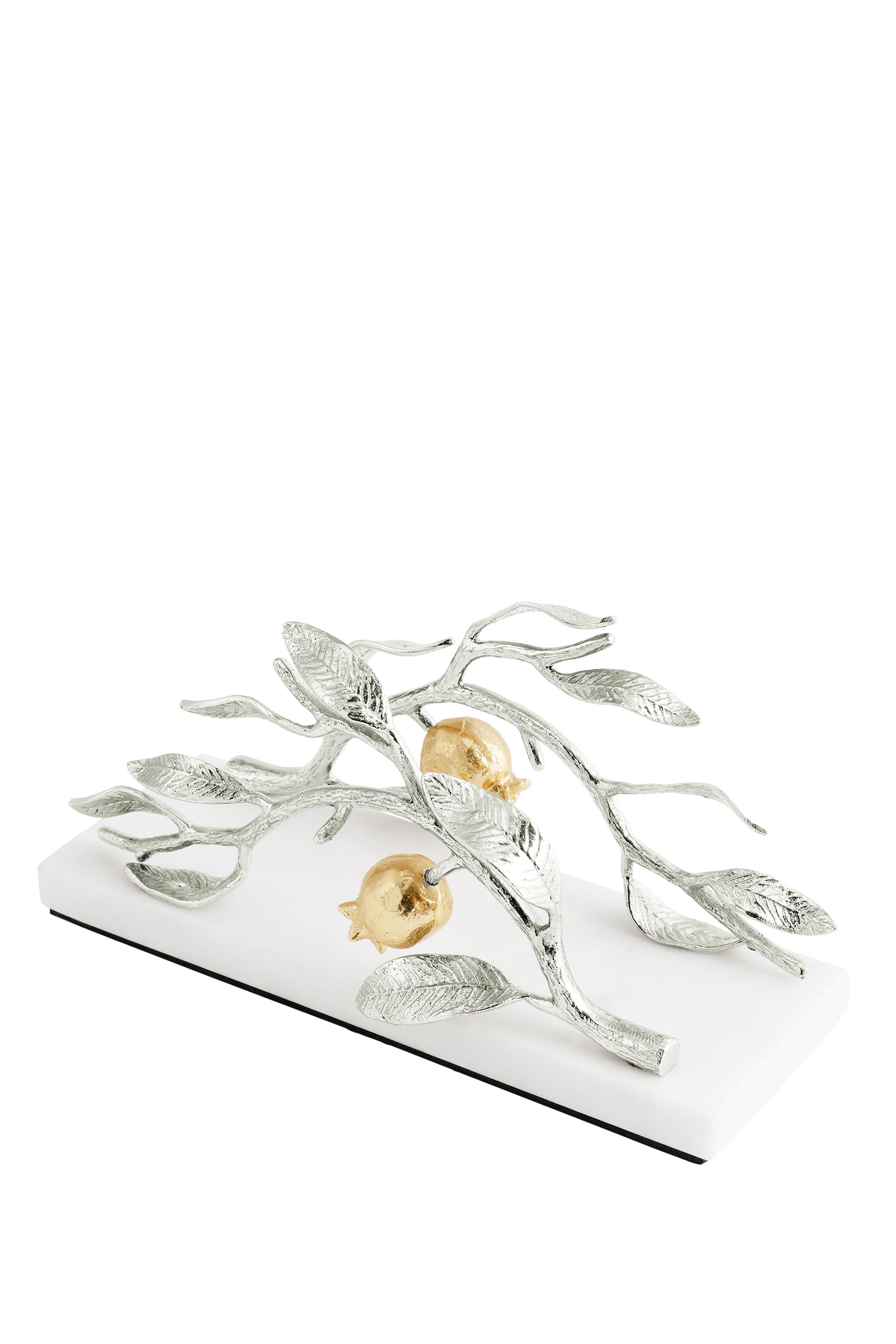 Pomegranate Silver  Gold Vertical Napkin Holder 