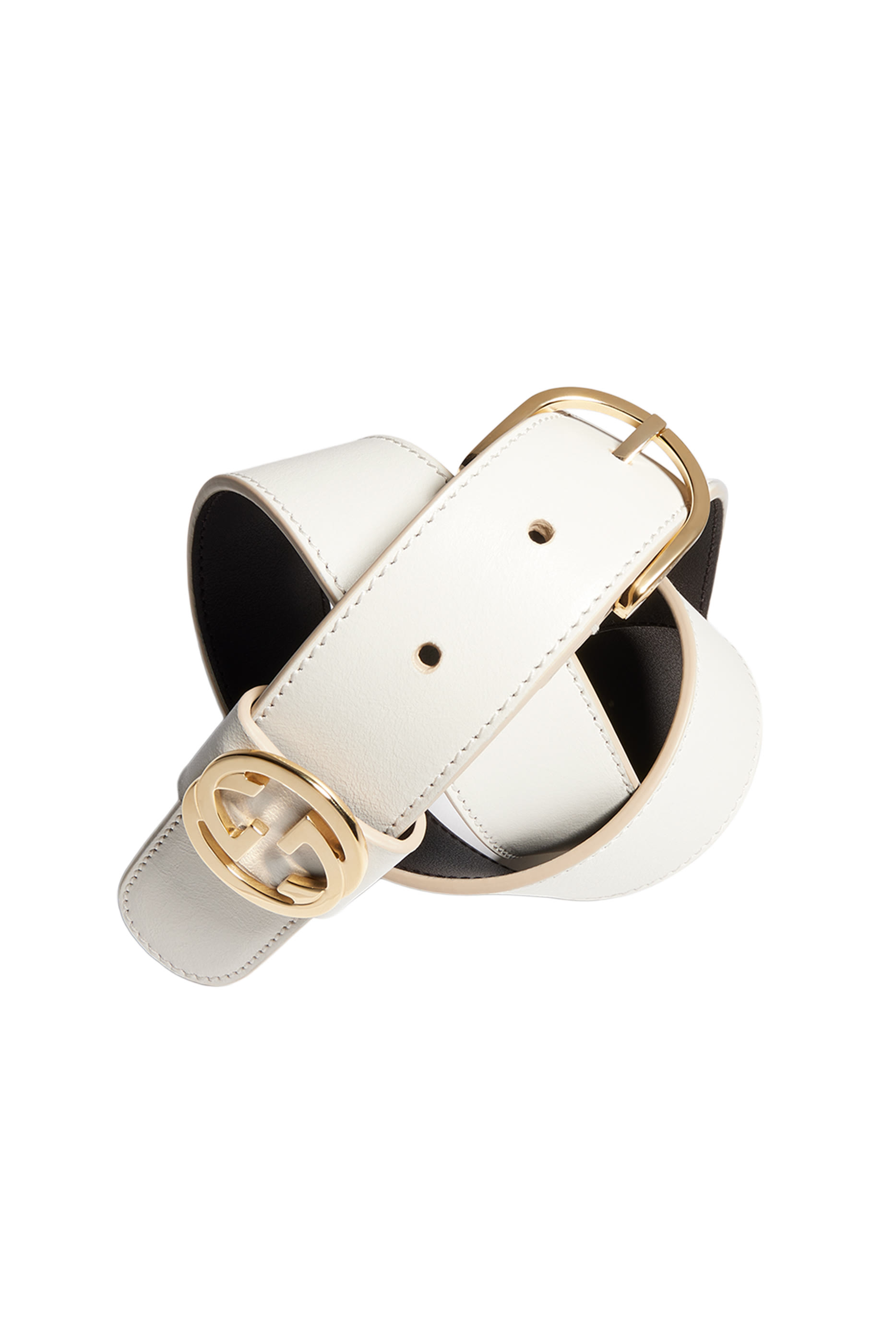 Interlocking G Detail Round Buckle Belt