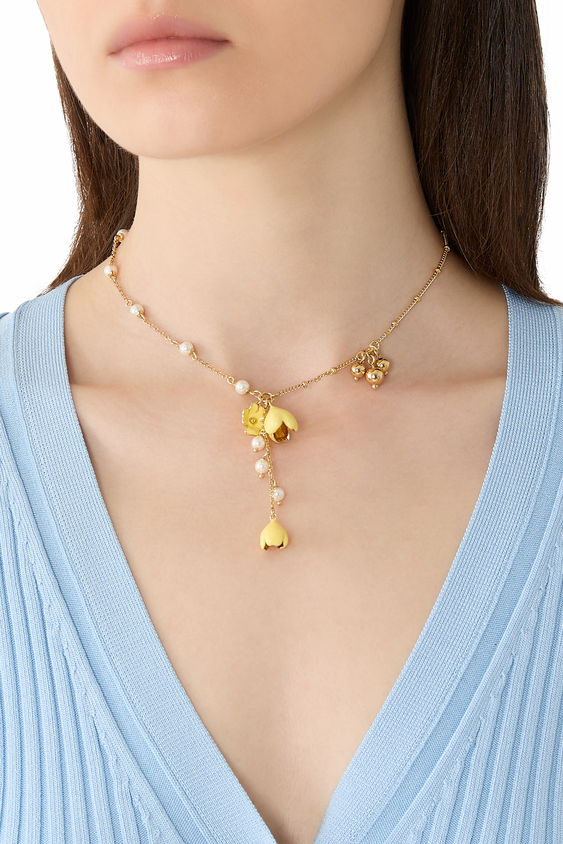 Bloom Y Necklace, Glass  Enamel