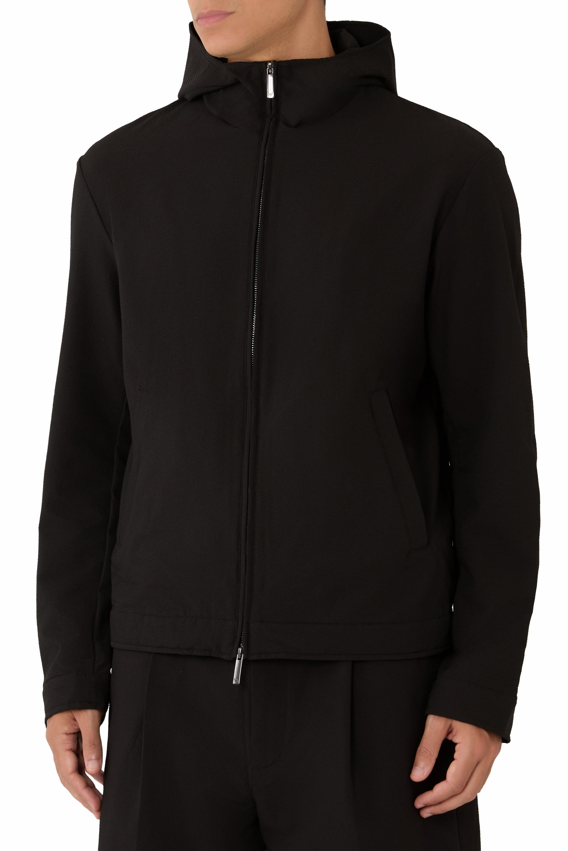 Down and Feather Padding Blouson Jacket