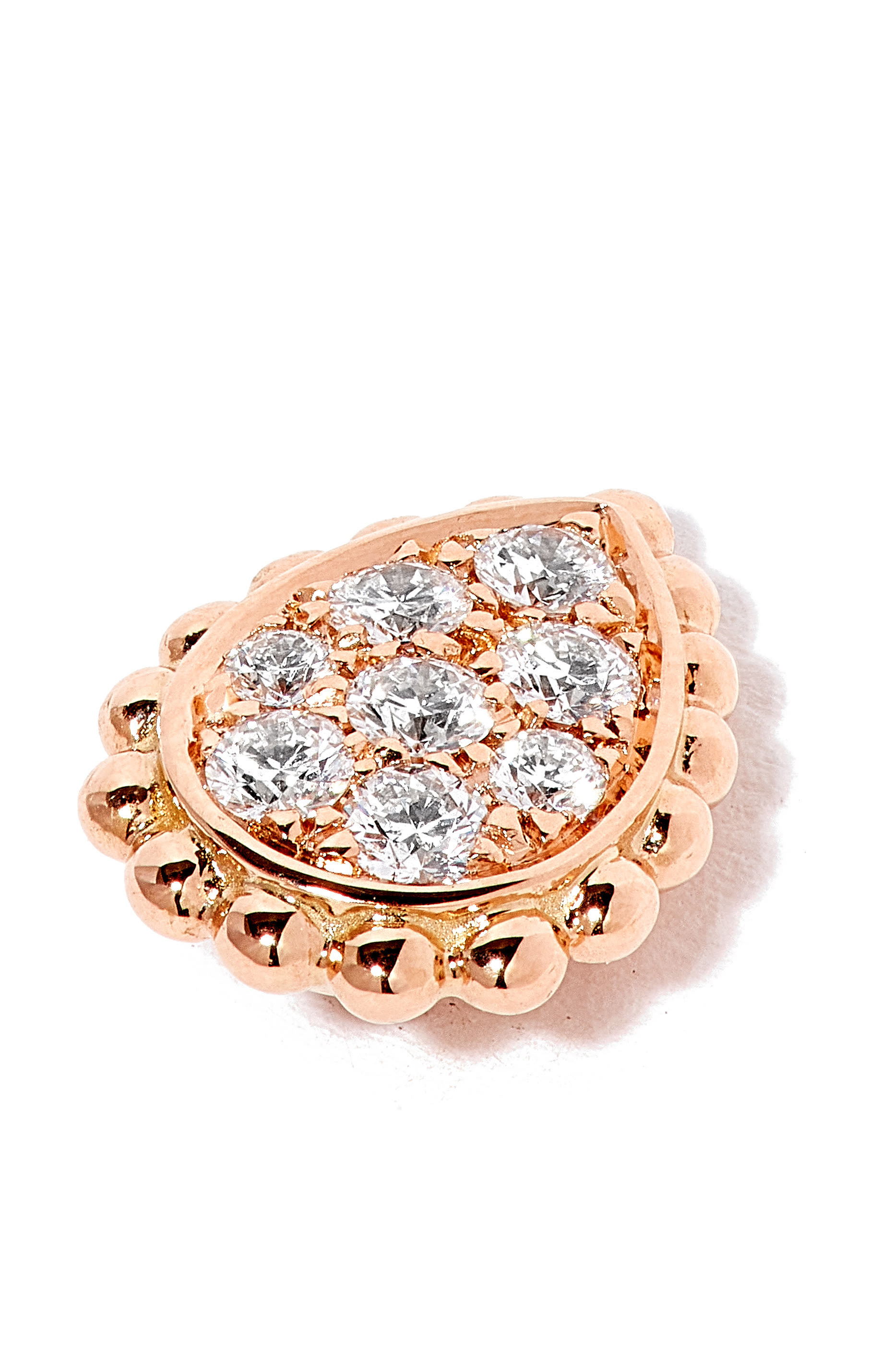 Serpent Boh&egrave;me XS Motif Stud Earrings, 18K Pink Gold  Diamonds