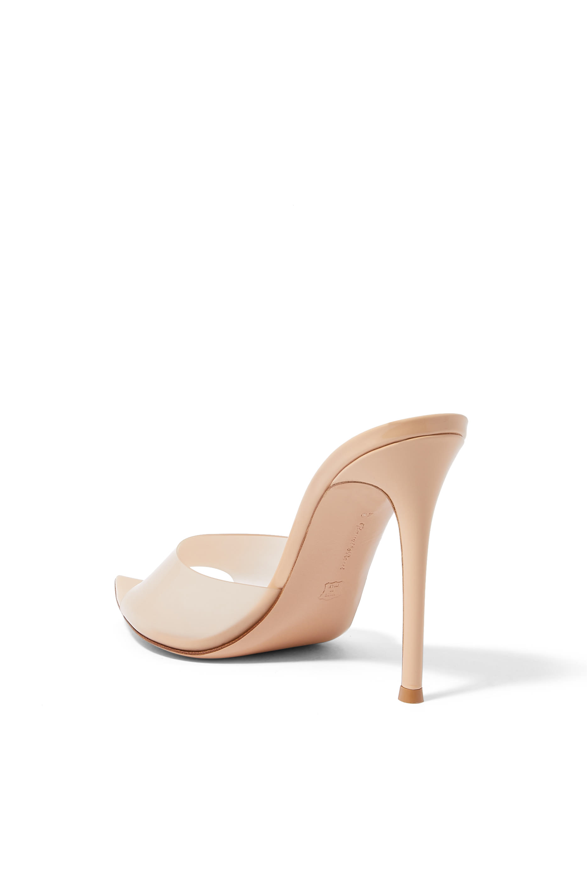 Elle 105 Mules in Plexi and Leather