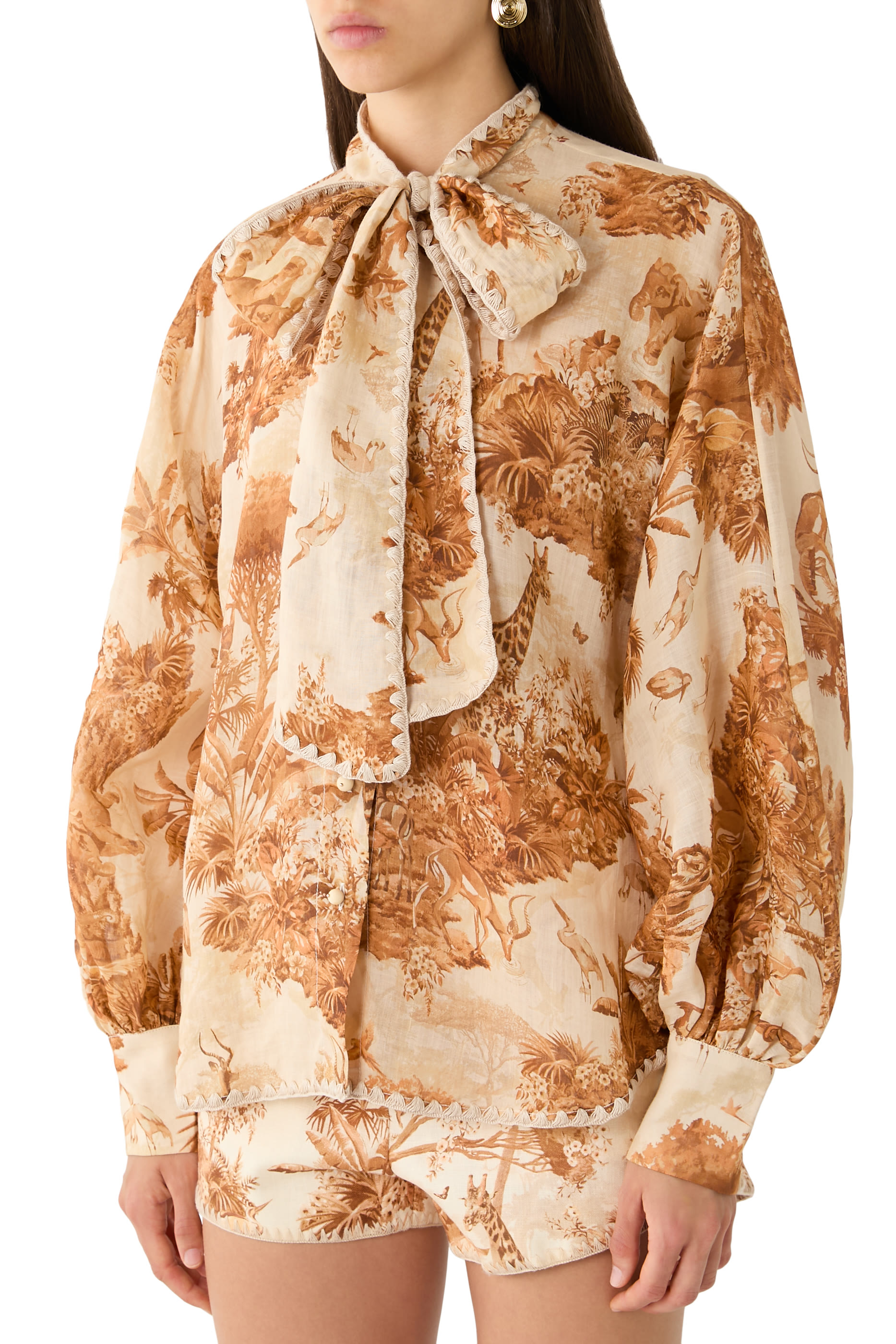  Indra Tie Neck Blouse